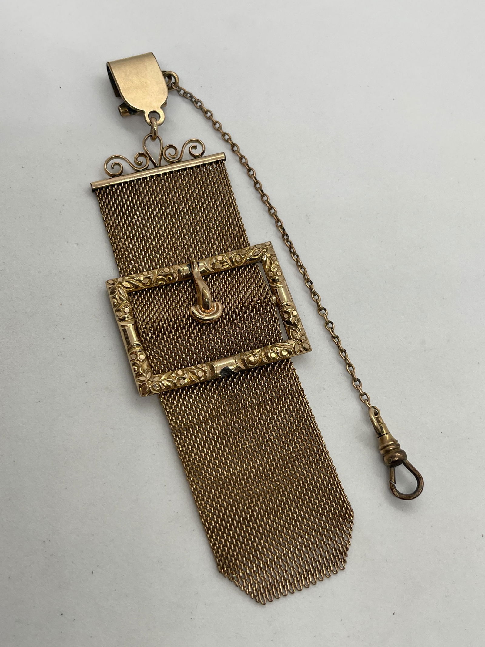 ANTIQUE GOLD FILLED POCKET WATCH CHAIN FOB (1 of 4)