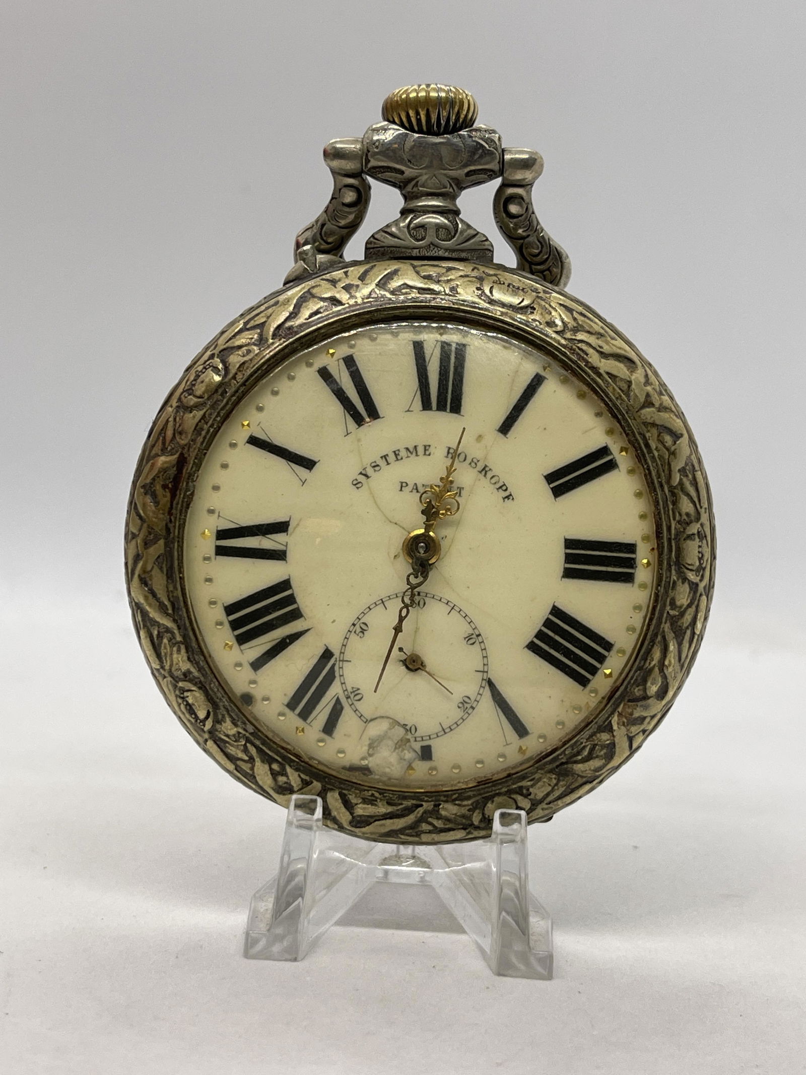 ANTIQUE SILVER CASE LARGE HUNTER POCKET WATCH (1 of 10)
