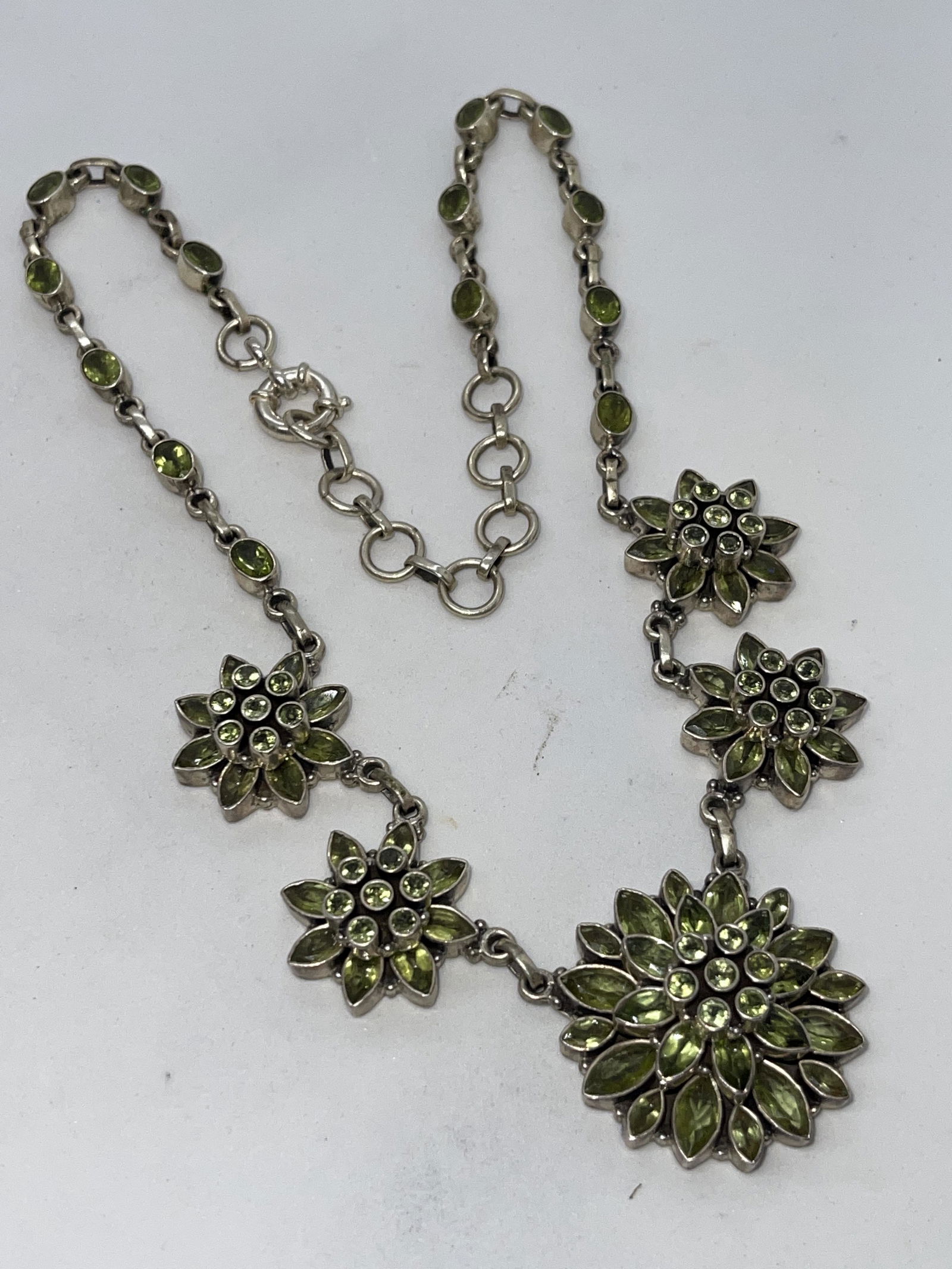 CUSTOM 50 TCW+ PERIDOT STERLING SILVER NECKLACE (1 of 5)
