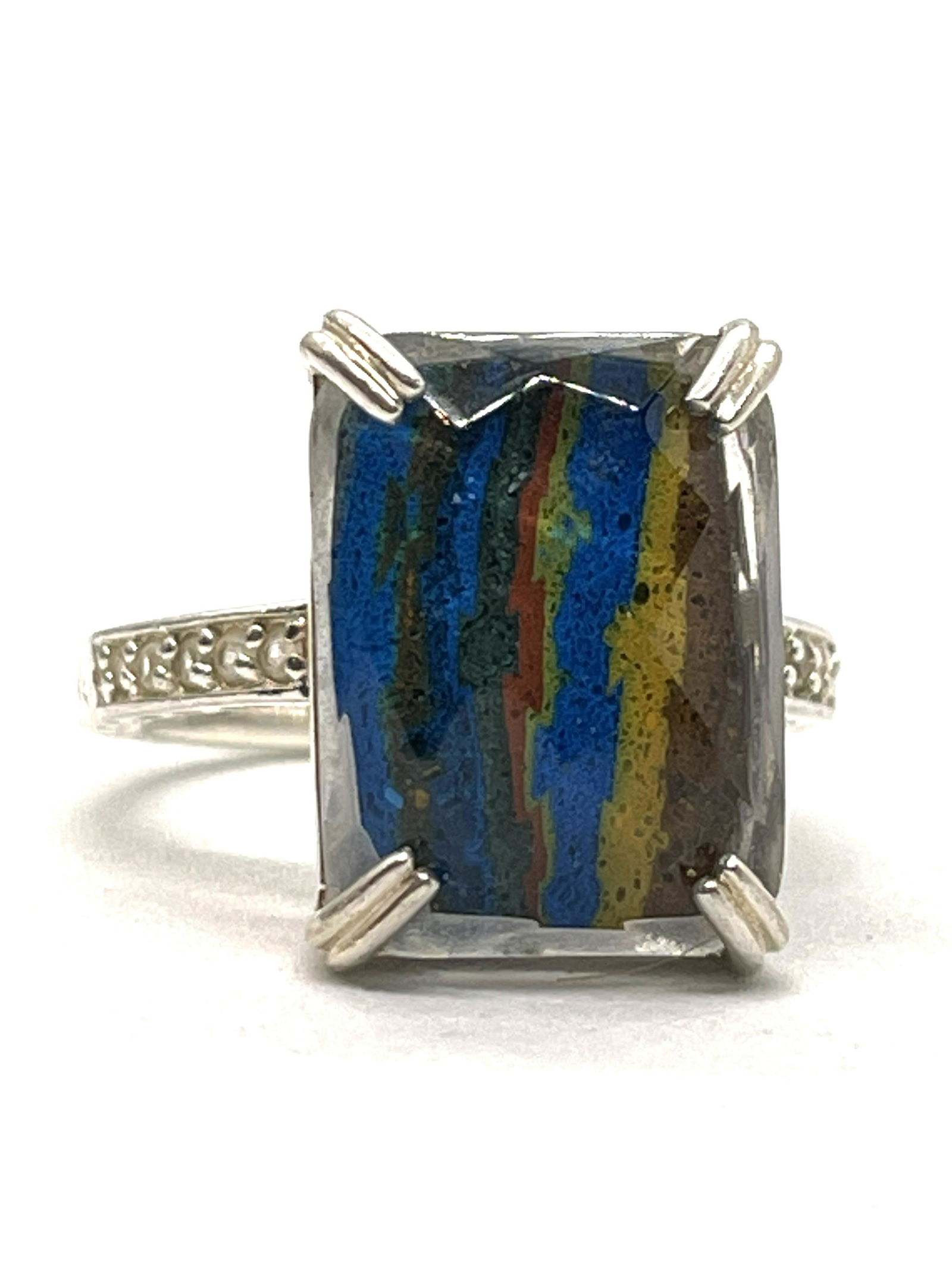 VINTAGE STERLING SILVER COCKTAIL RING SZ 8 (1 of 2)