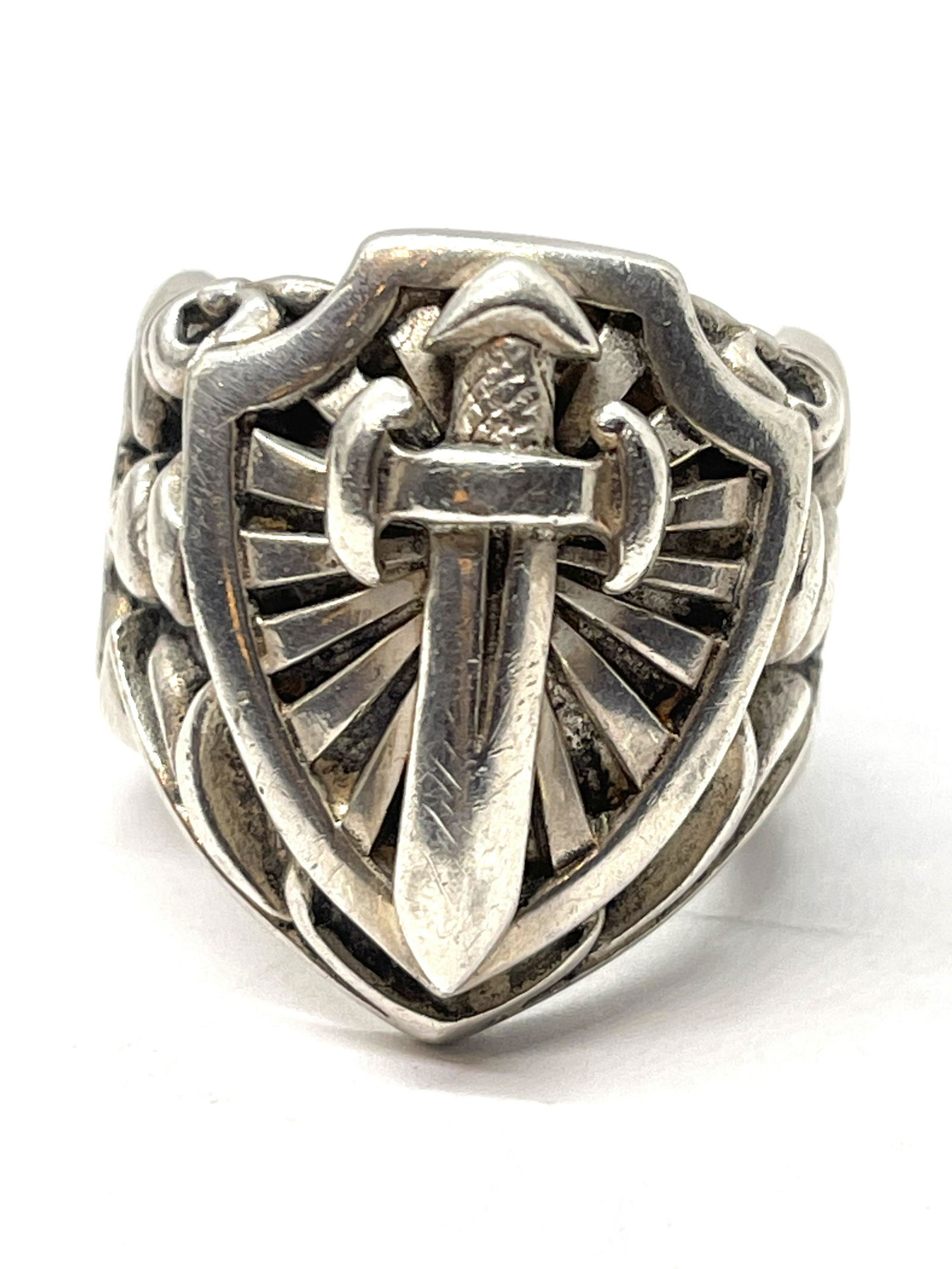 MENS WW2 GERMAN WIKING SS SOLDIERS RING SZ 11 40 GRAMS (1 of 3)