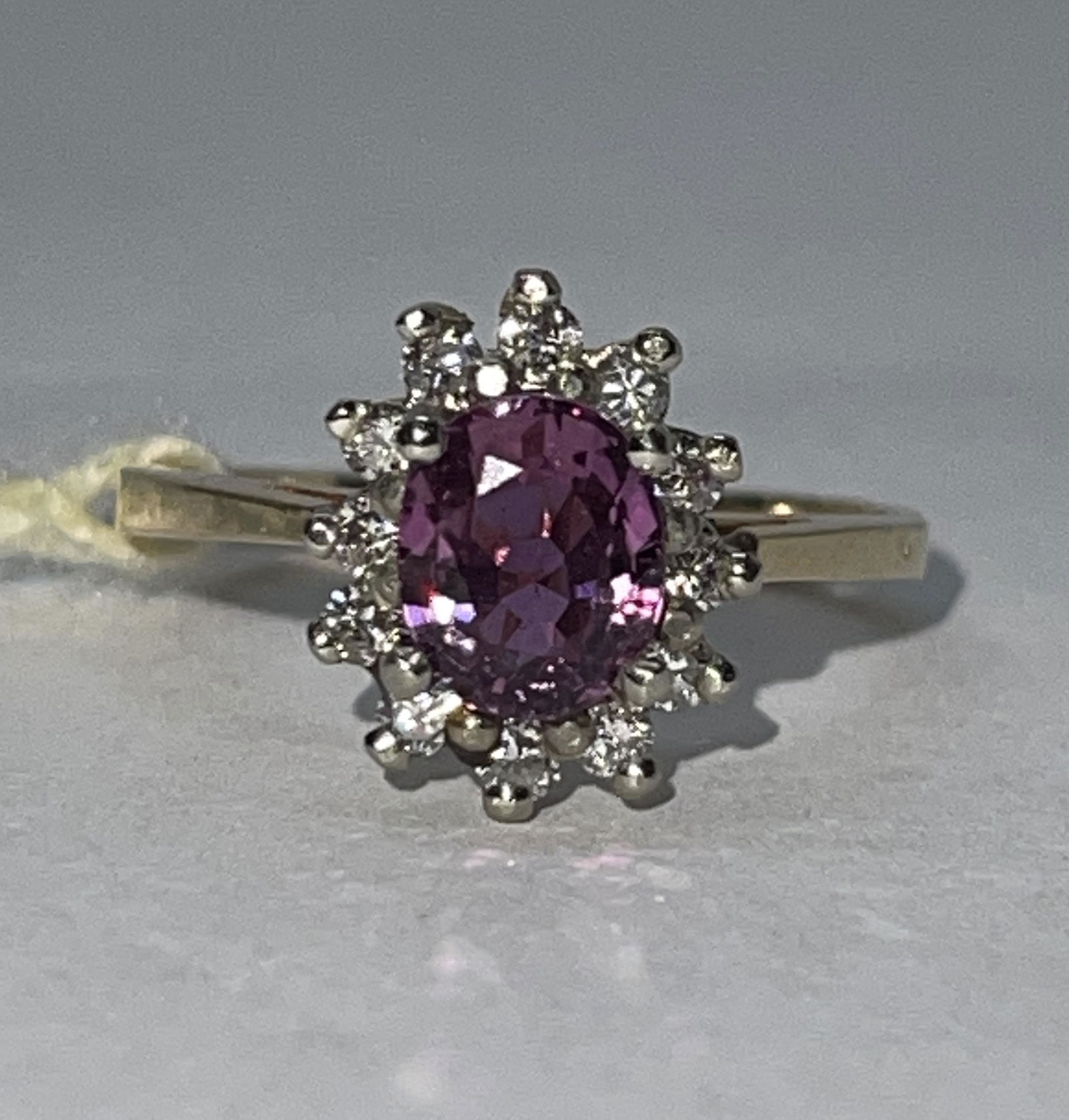 14K GOLD SI, G DIAMONDS & PINK SAPPHIRE COCKTAIL RING (1 of 2)