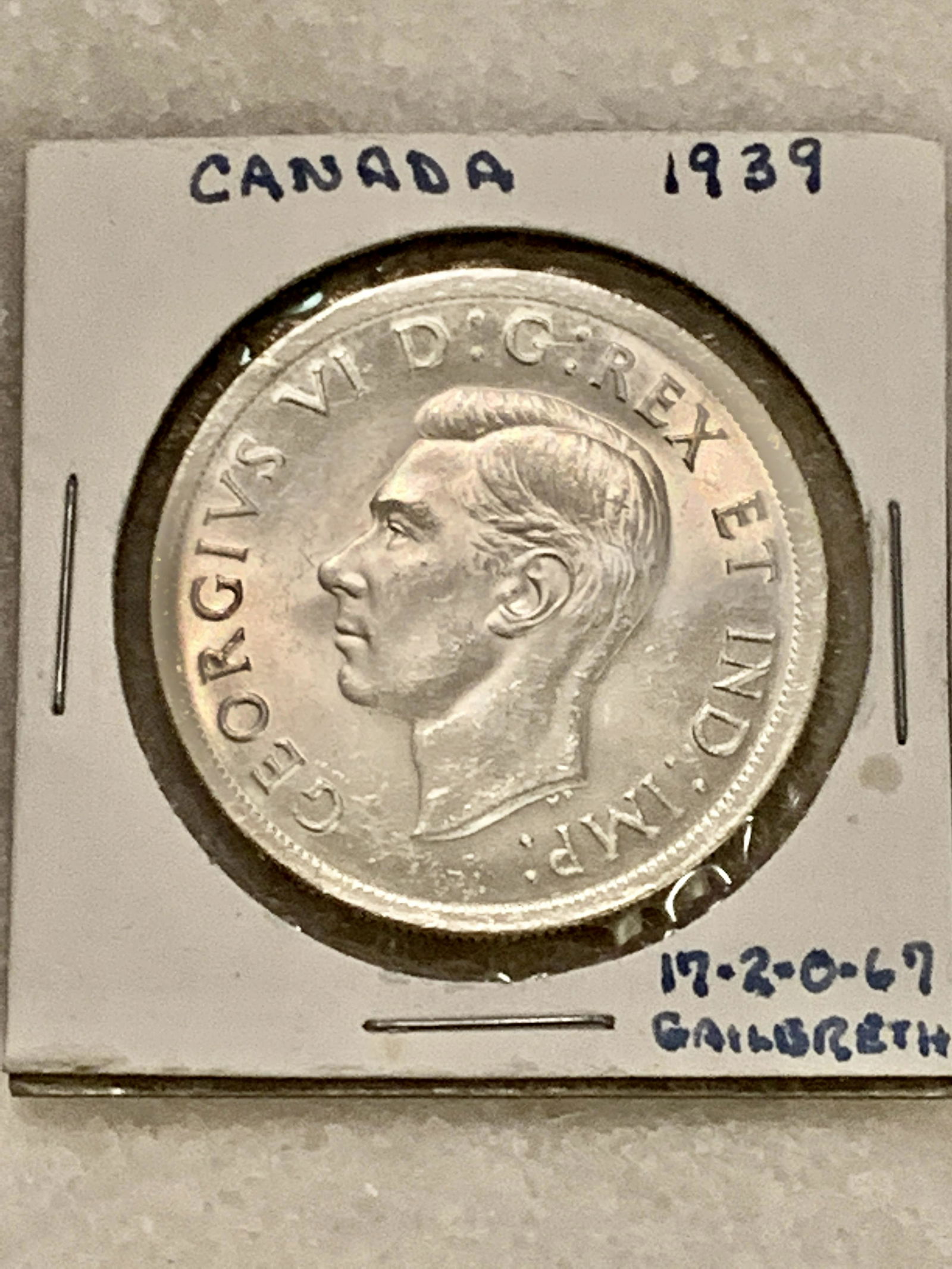 CANADIAN 1939 CANADIAN SILVER DOLLAR (1 of 5)