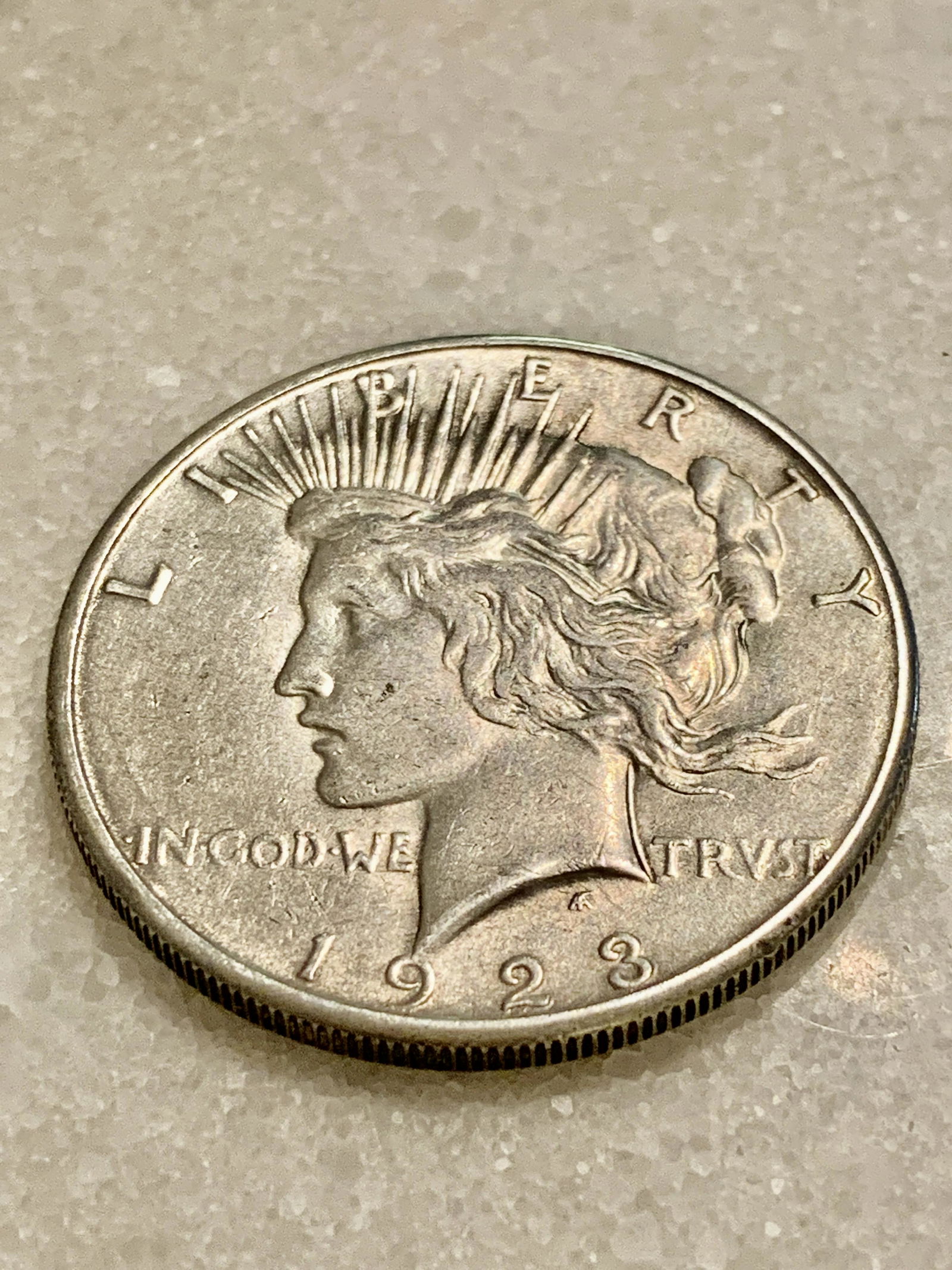 DATED 1923 SILVER LIBERTY PEACE DOLLAR (1 of 2)