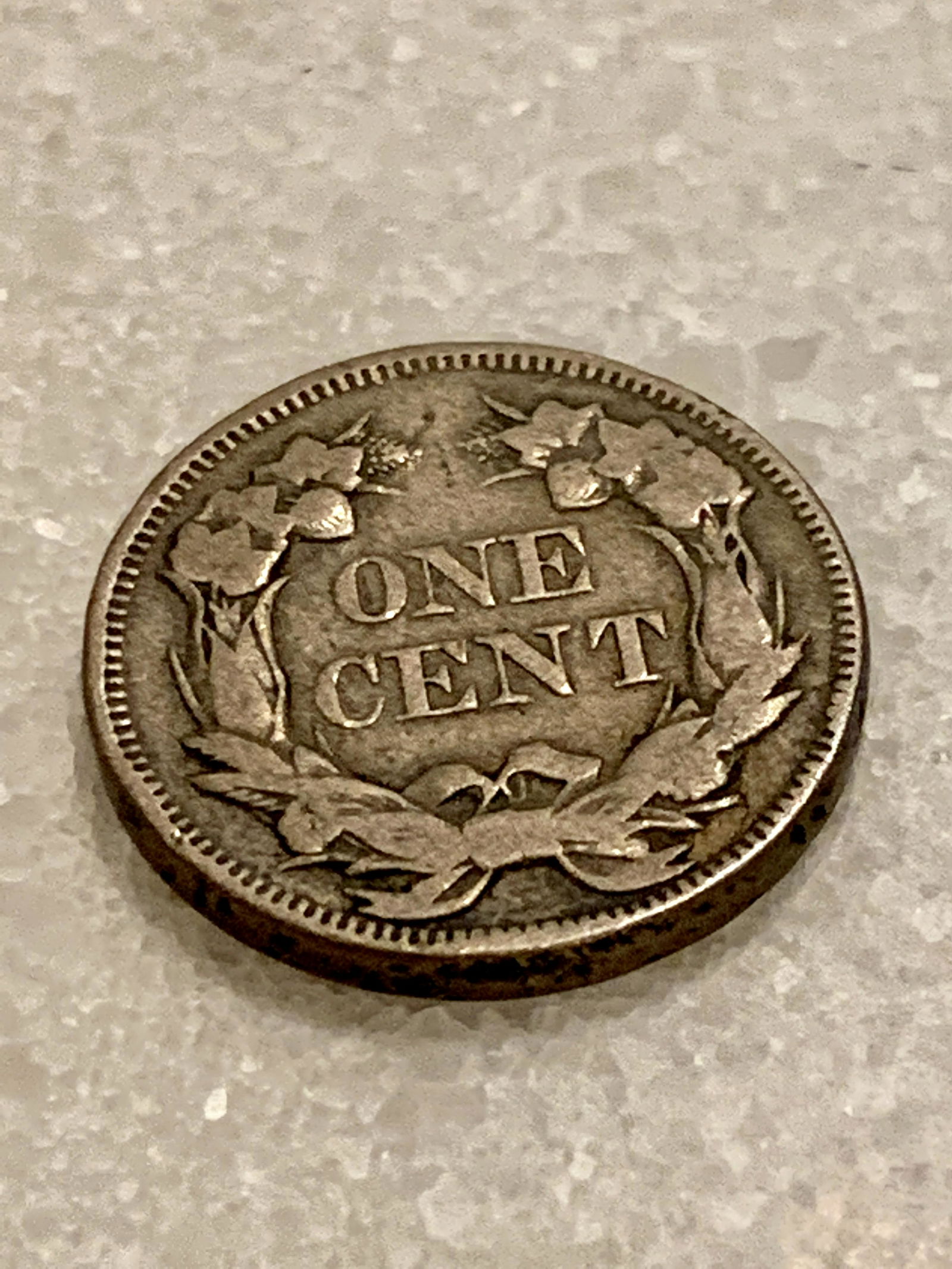 DATED 1857 FLYING EAGLE CENT COIN (1 of 3)