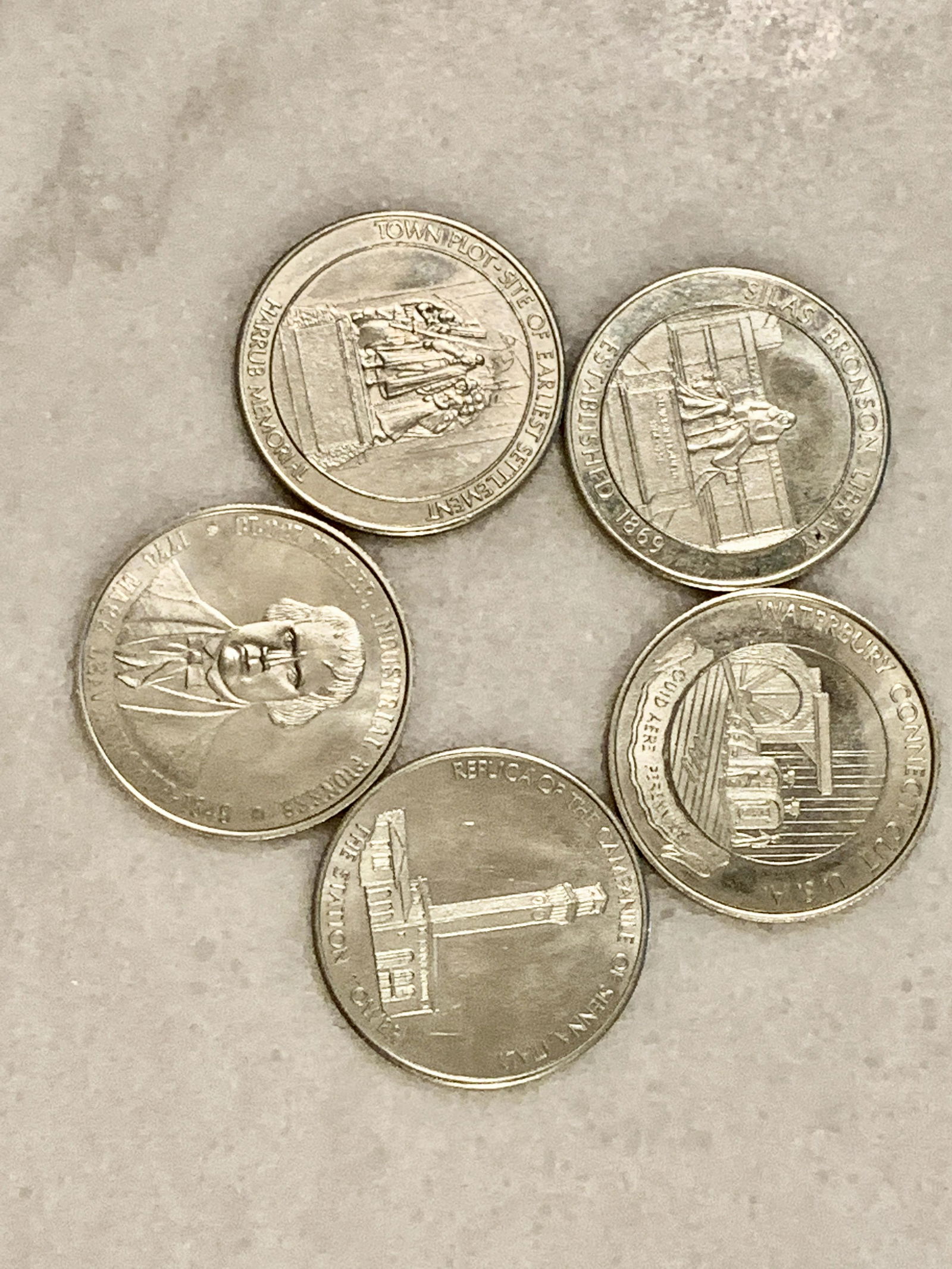 LOT OF (5) COMMERATIVE SILVER U.S. COINS (1 of 5)