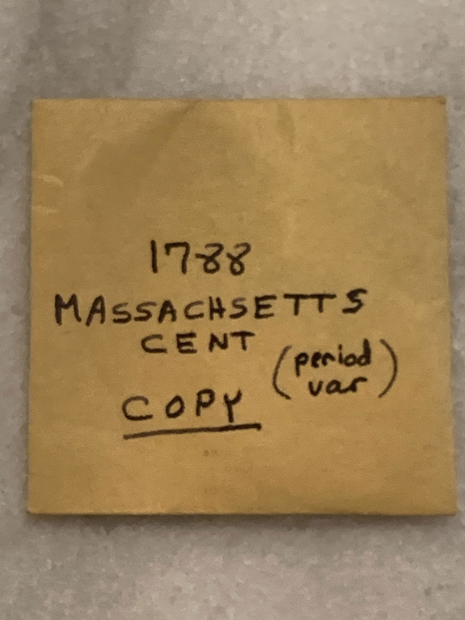 DATED 1788 MASSACHUSETTS COIN (1 of 3)