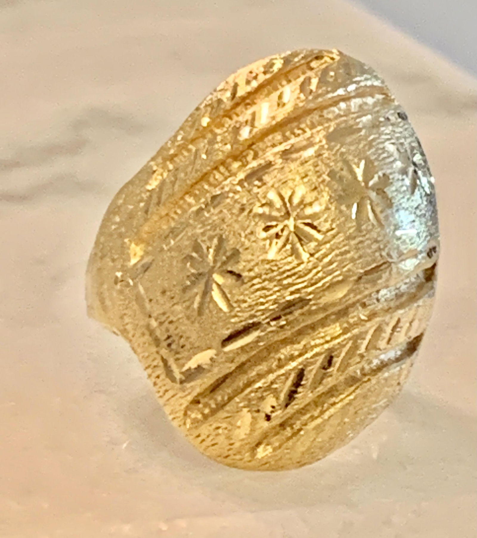 ESTATE MENS GOLD PLATED COCKTAIL RING SZ 11 (1 of 7)