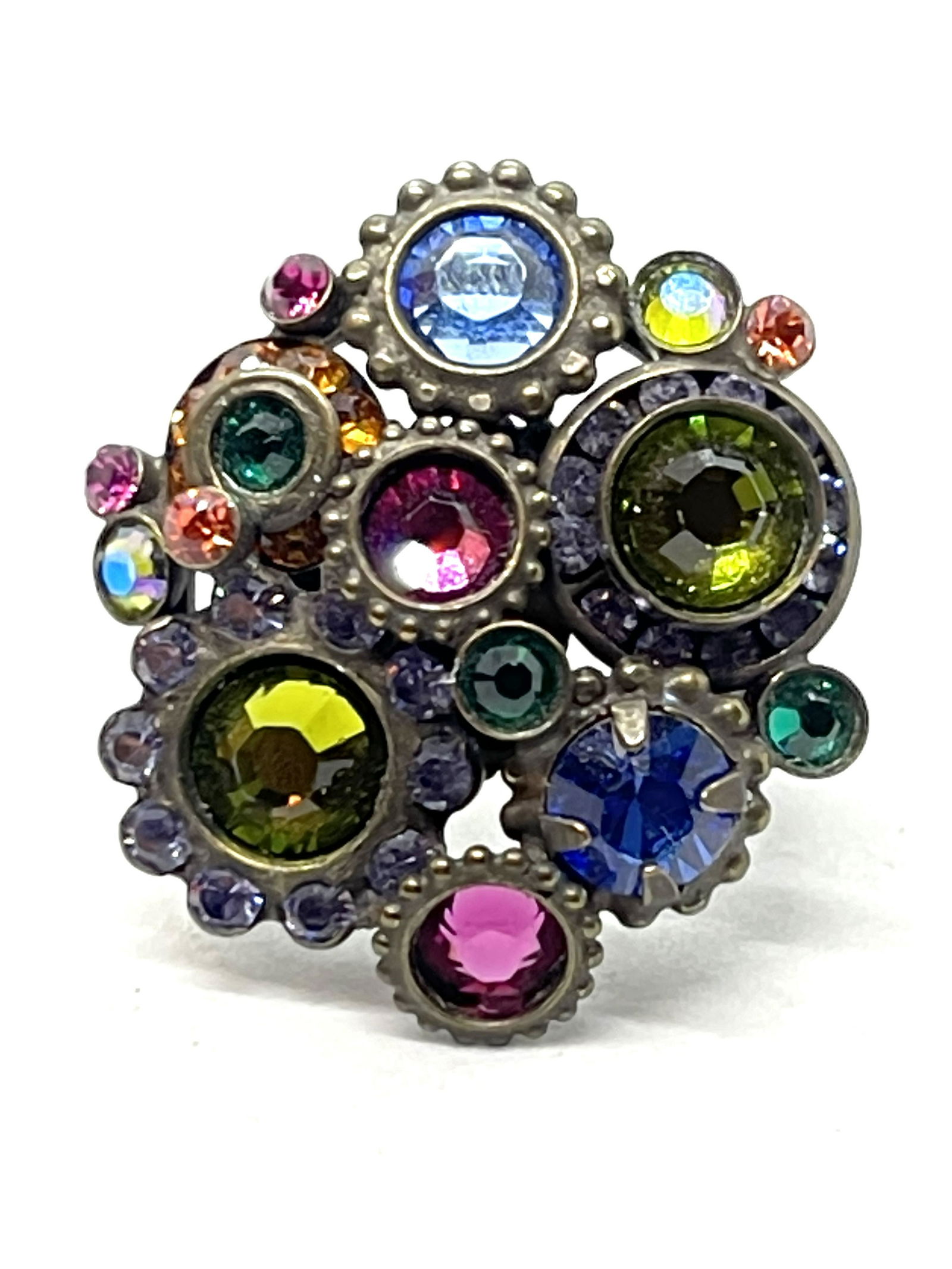 DESIGNER SORRELLI MULTI-COLORED STONE RING (1 of 3)