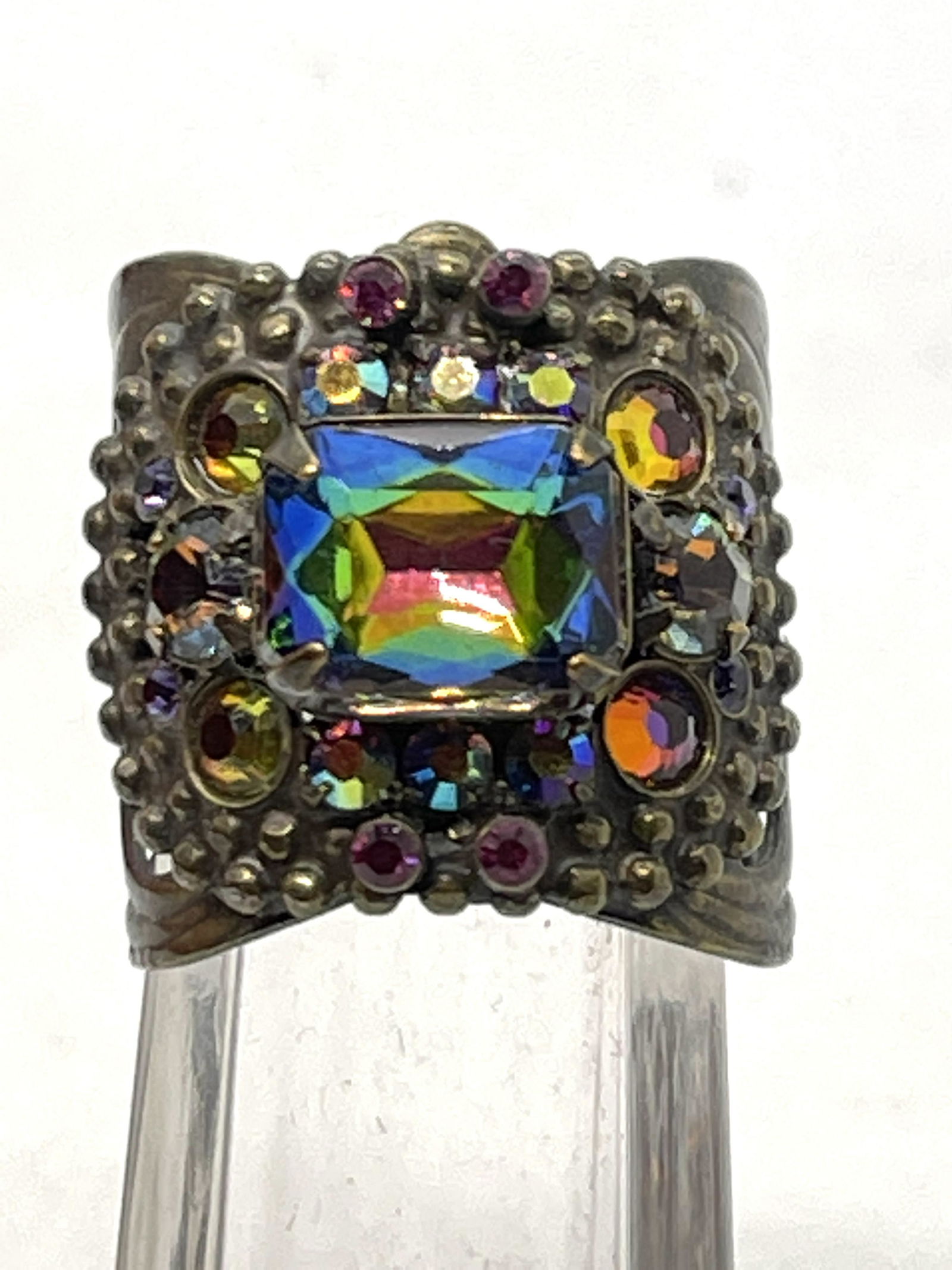 DESIGNER SORRELLI MULTI-COLORED STONE RING (1 of 3)