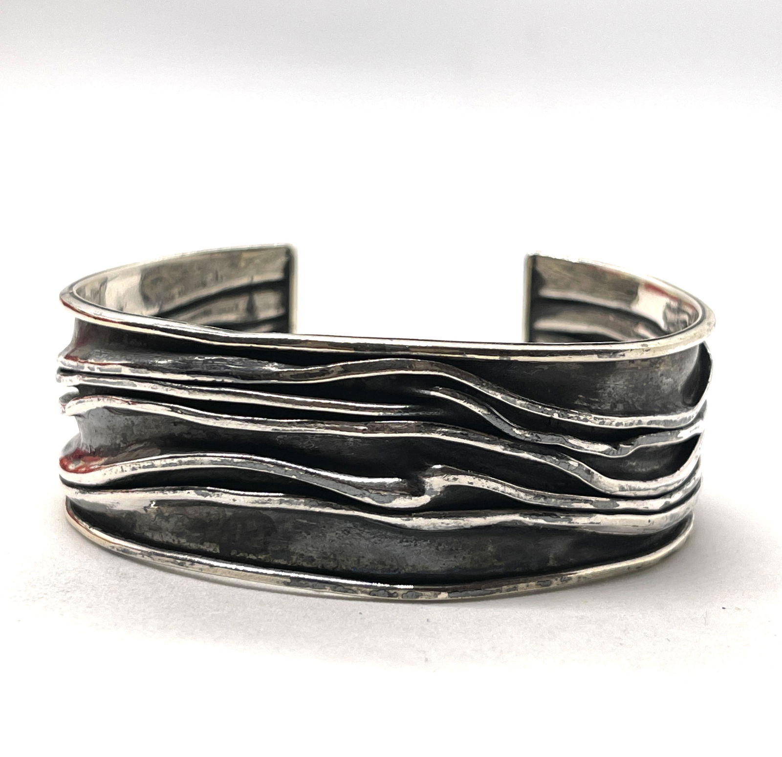 STERLING SILVER BANGLE CUFF BRACELET (1 of 3)