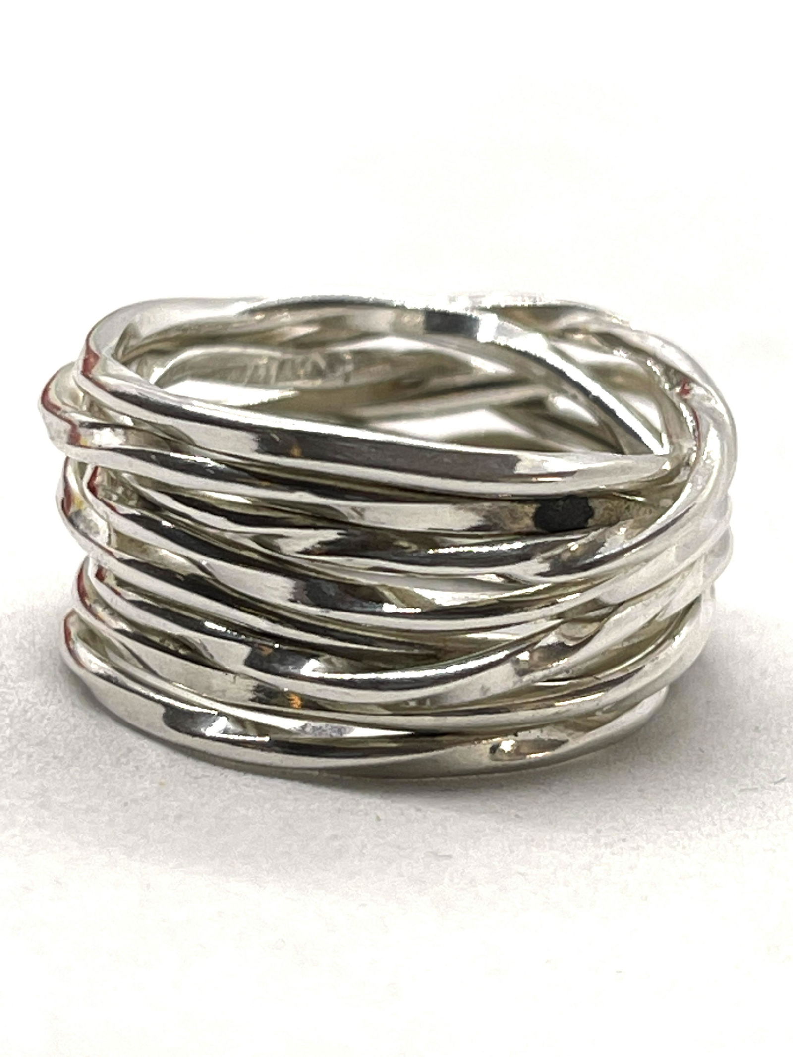 STERLING SILVER COCKTAIL BAND SZ 9 (1 of 2)