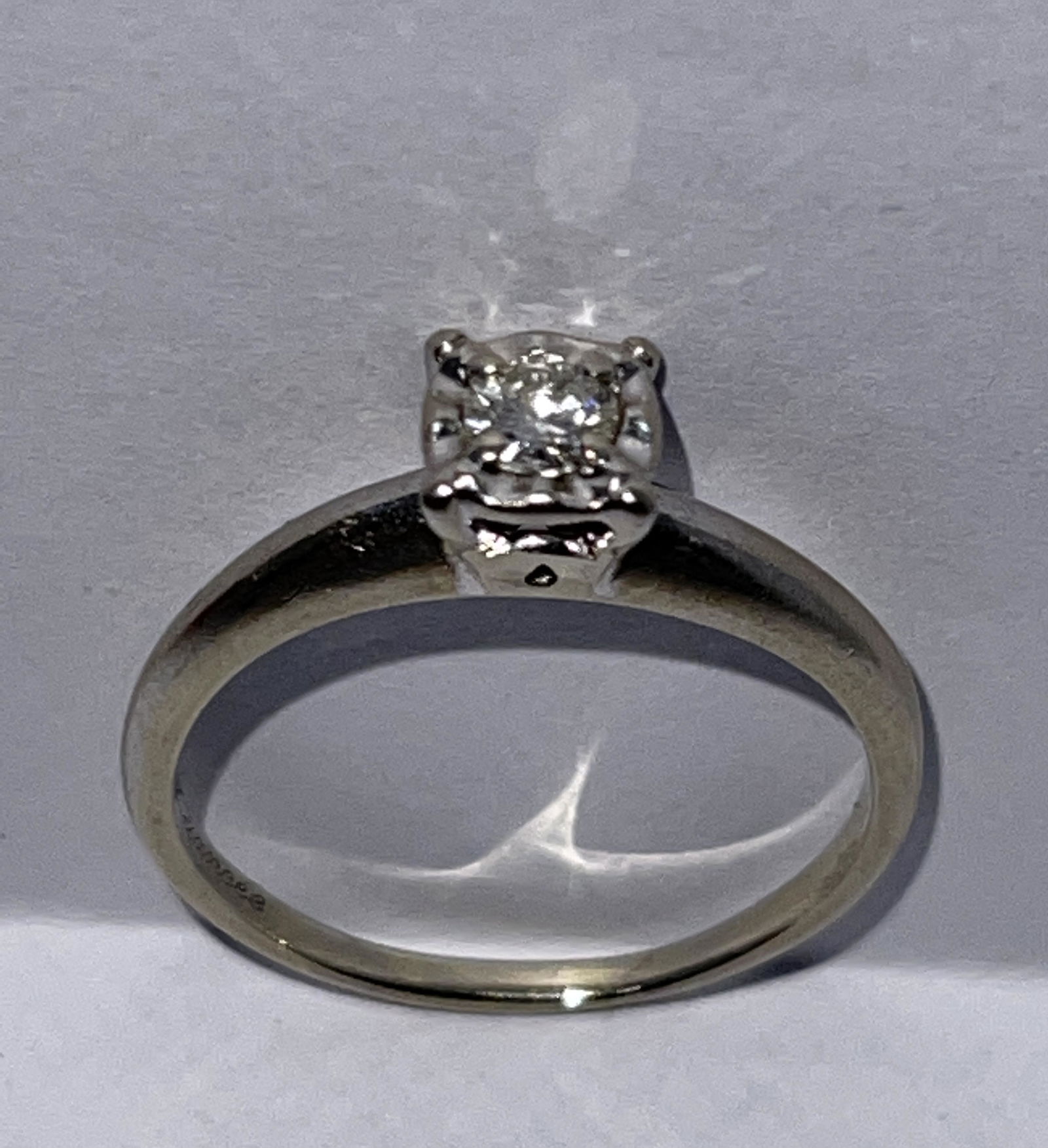 14K GOLD 0.15 CT SI, G DIAMOND WEDDING RING SZ 7 (1 of 2)