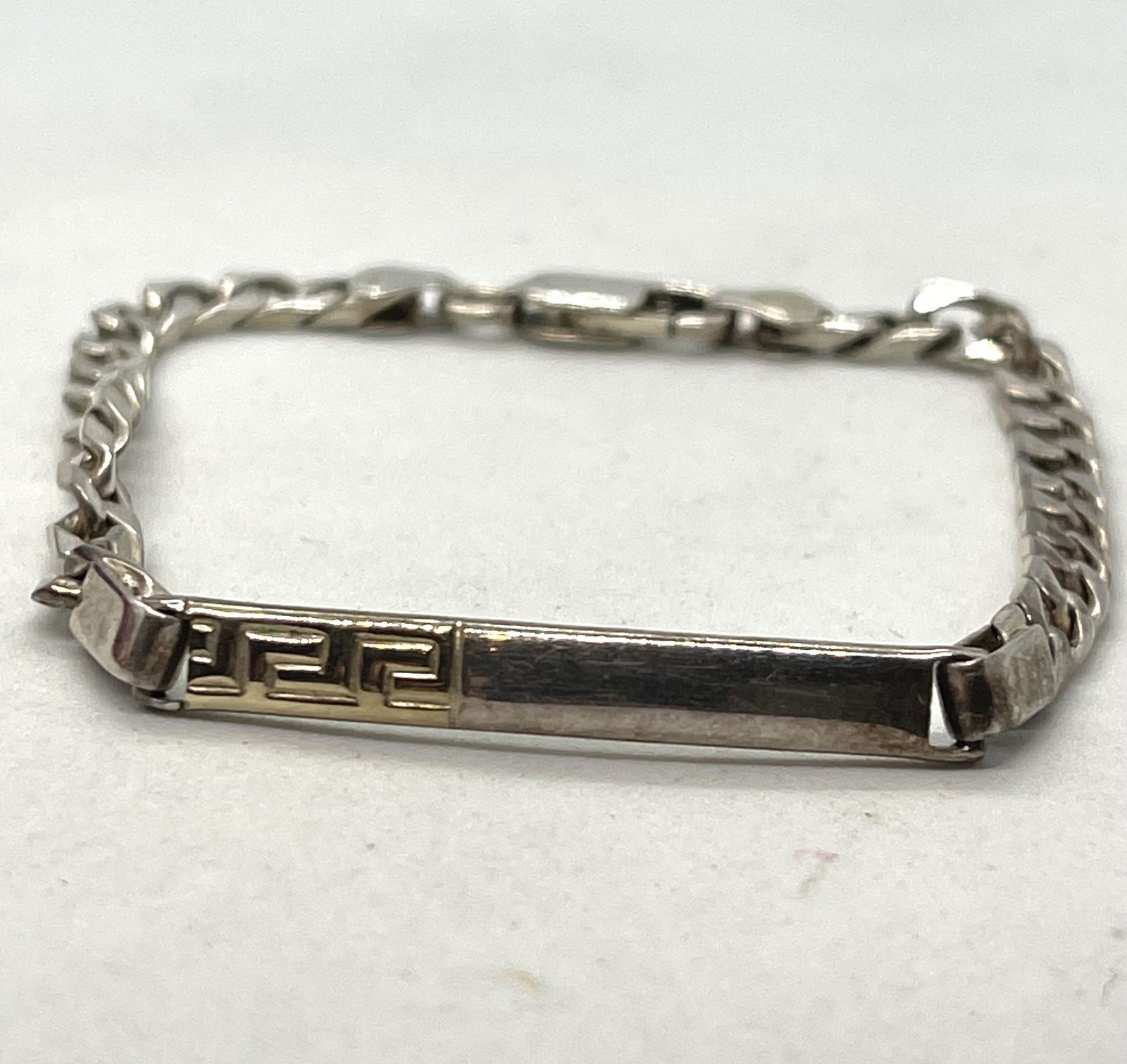 VERSACE STYLE 14K GOLD & STERLING BRACELET (1 of 3)