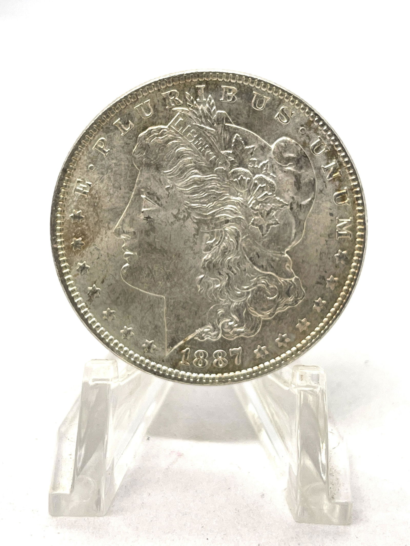 DATED 1887 US MORGAN SILVER DOLLAR (1 of 2)