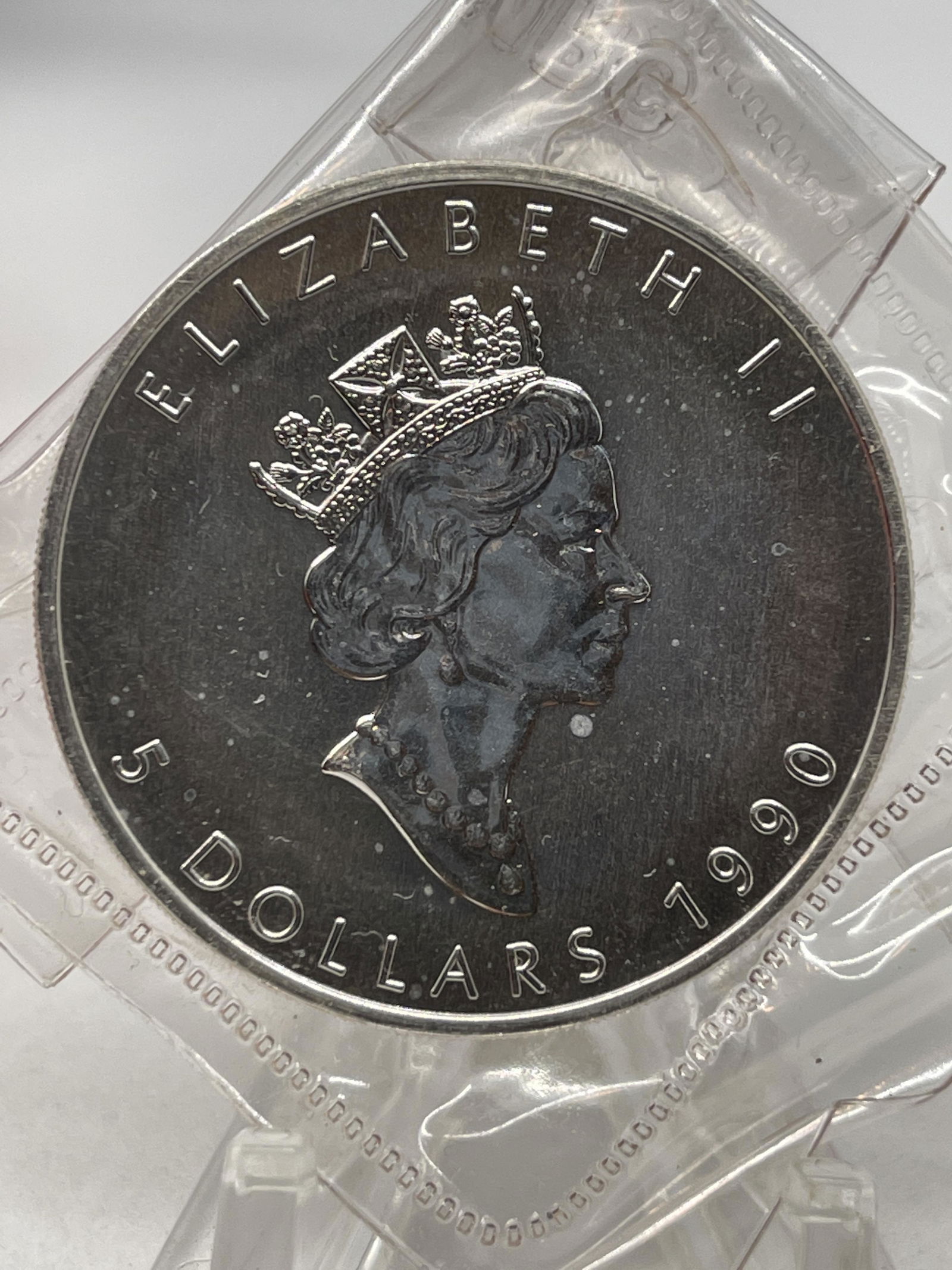 SEALED CANADIAN 1990 1 OZ FINE SILVER DOLLAR (1 of 2)