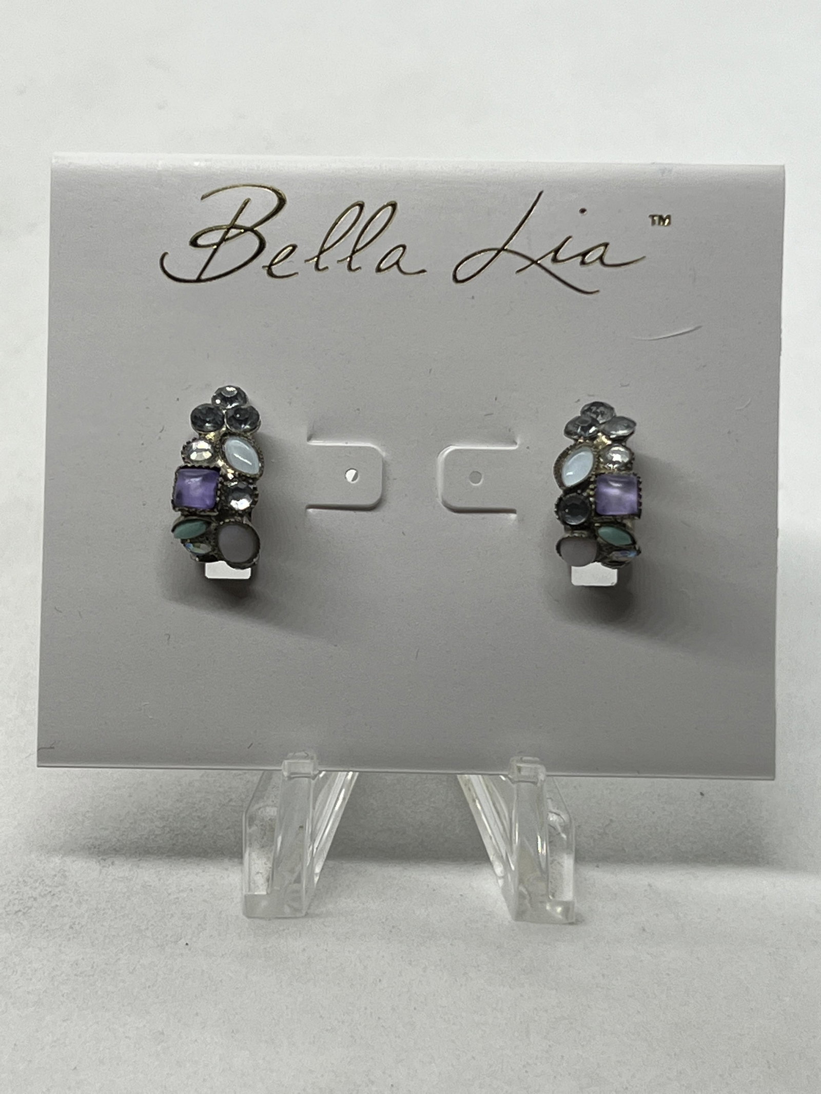 DESIGNER BELLA LISA COCKTAIL HOOP EARRINGS: DESIGNER BELLA LISA COCKTAIL HOOP EARRINGS. IN MINT OVERALL SHAPE AND CONDITION. A GREAT FIND AND AN EXCELLENT ADDITION TO YOUR COLLECTION.