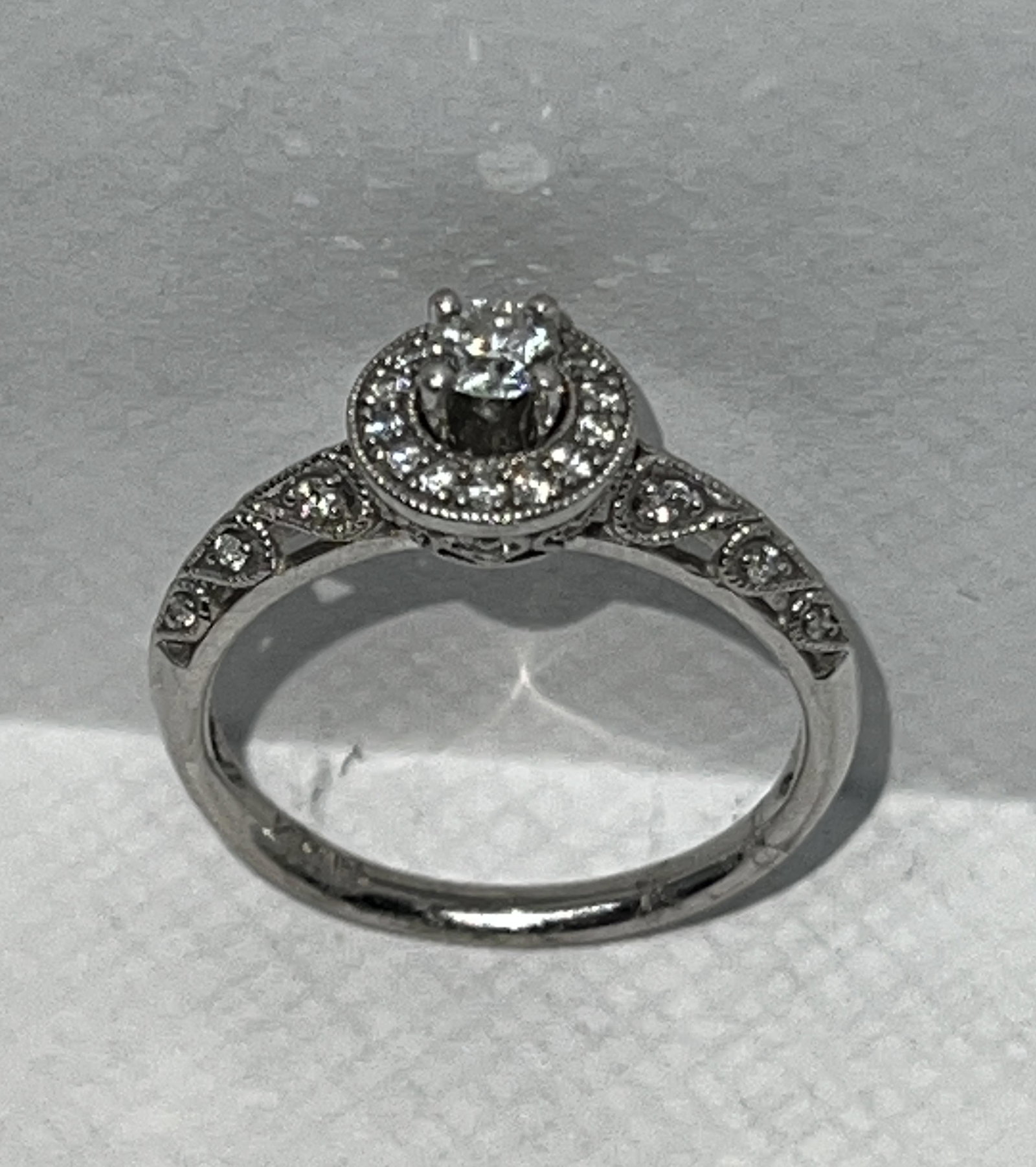 14K WHITE GOLD 0.50 TCW SI,G DIAMONDS WEDDING RING SZ 7 (1 of 4)