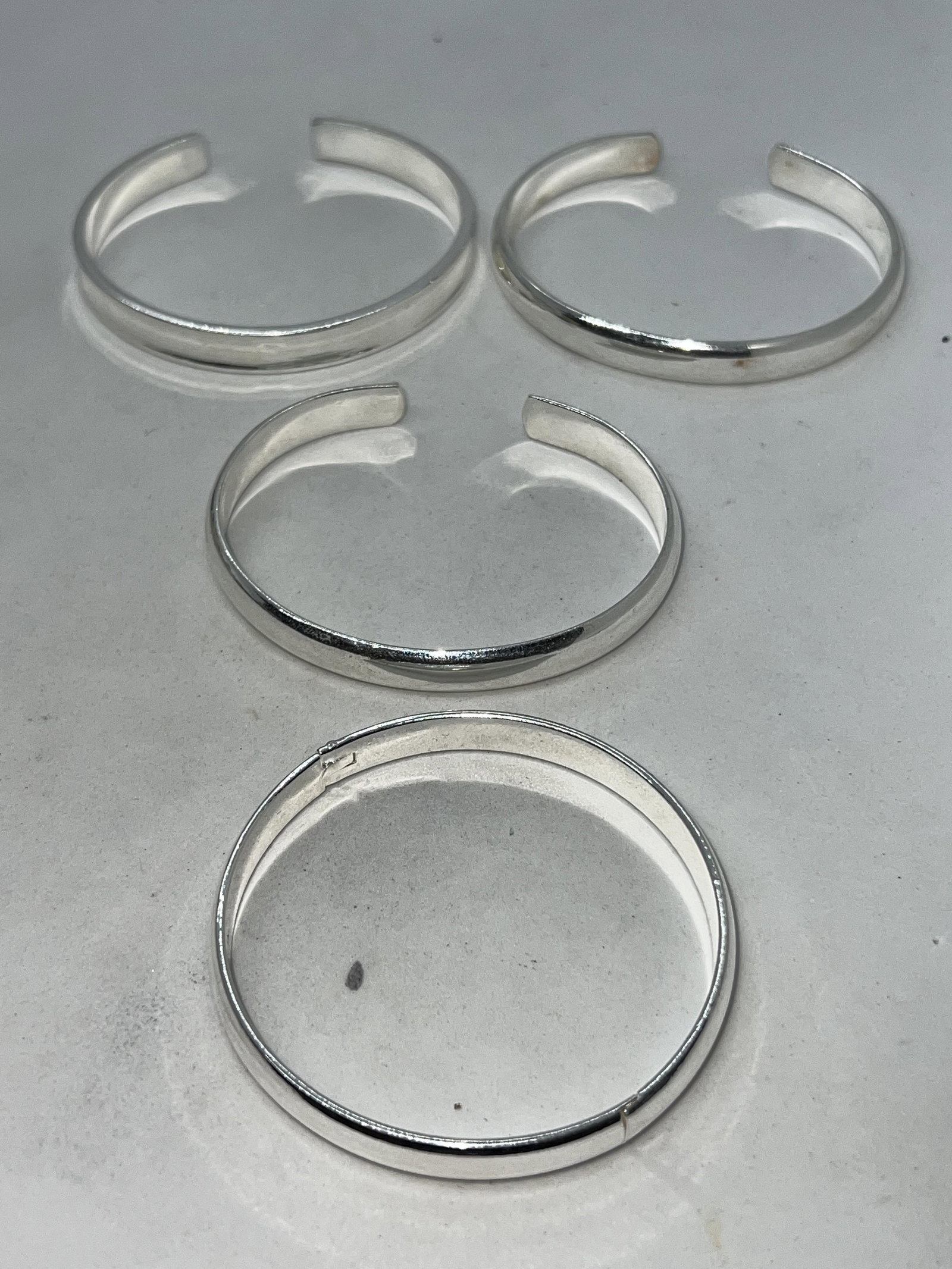 LOT OF (4) STERLING SILVER COCKTAIL CUFF/BANGLE (1 of 4)