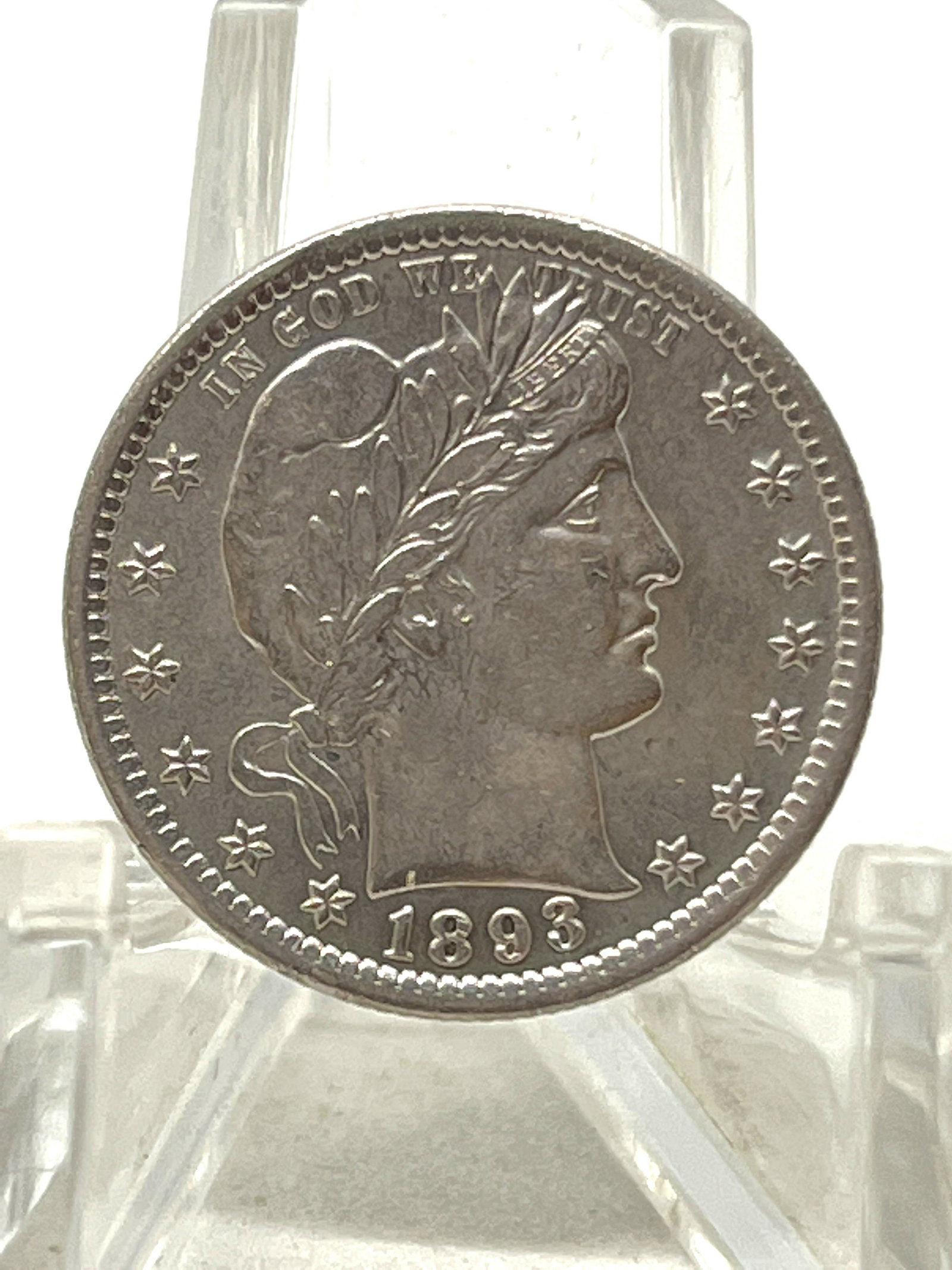 BU 1893 BARBER SILVER U.S. QUARTER (1 of 2)