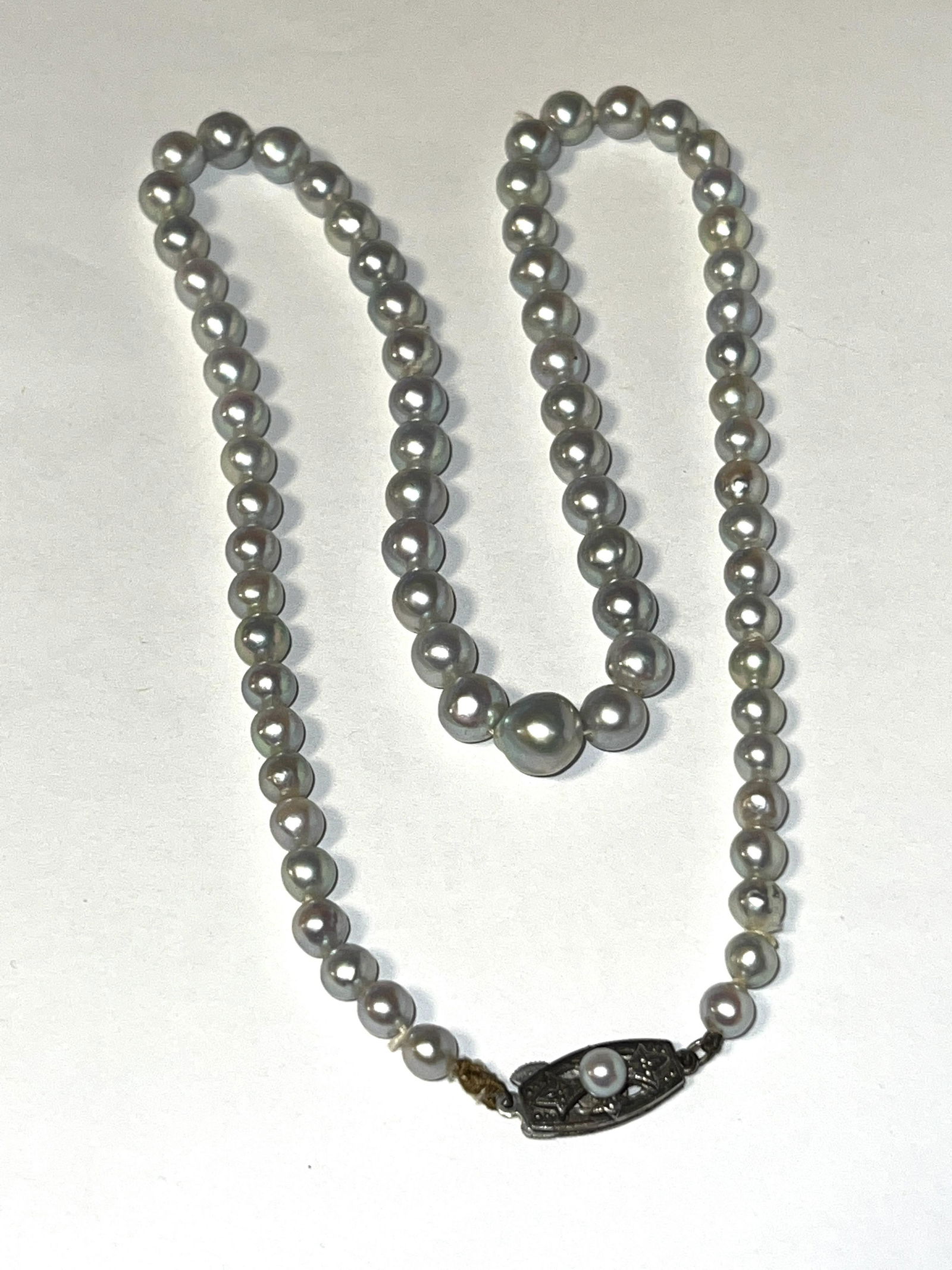 MIKIMOTO STERLING SILVER PEARL COCKTAIL NECKLACE (1 of 4)