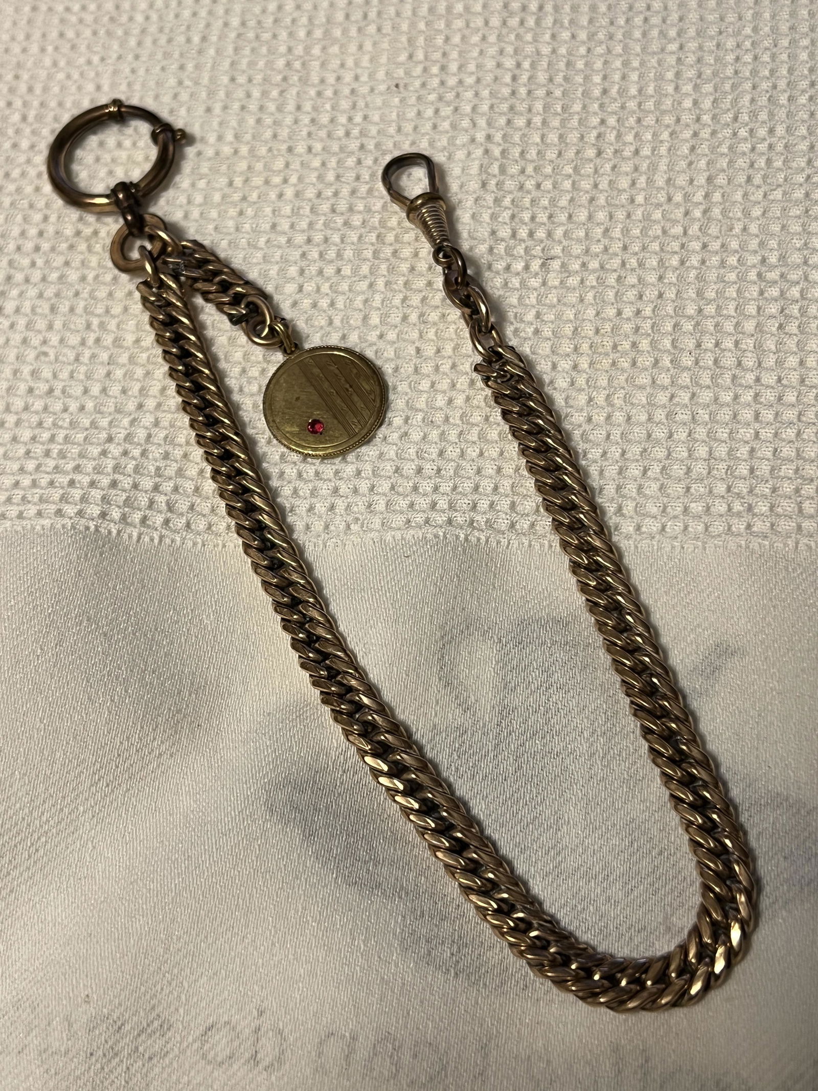VICTORIAN GOLD FILLED POCKET WATCH CHAIN FOB (1 of 3)