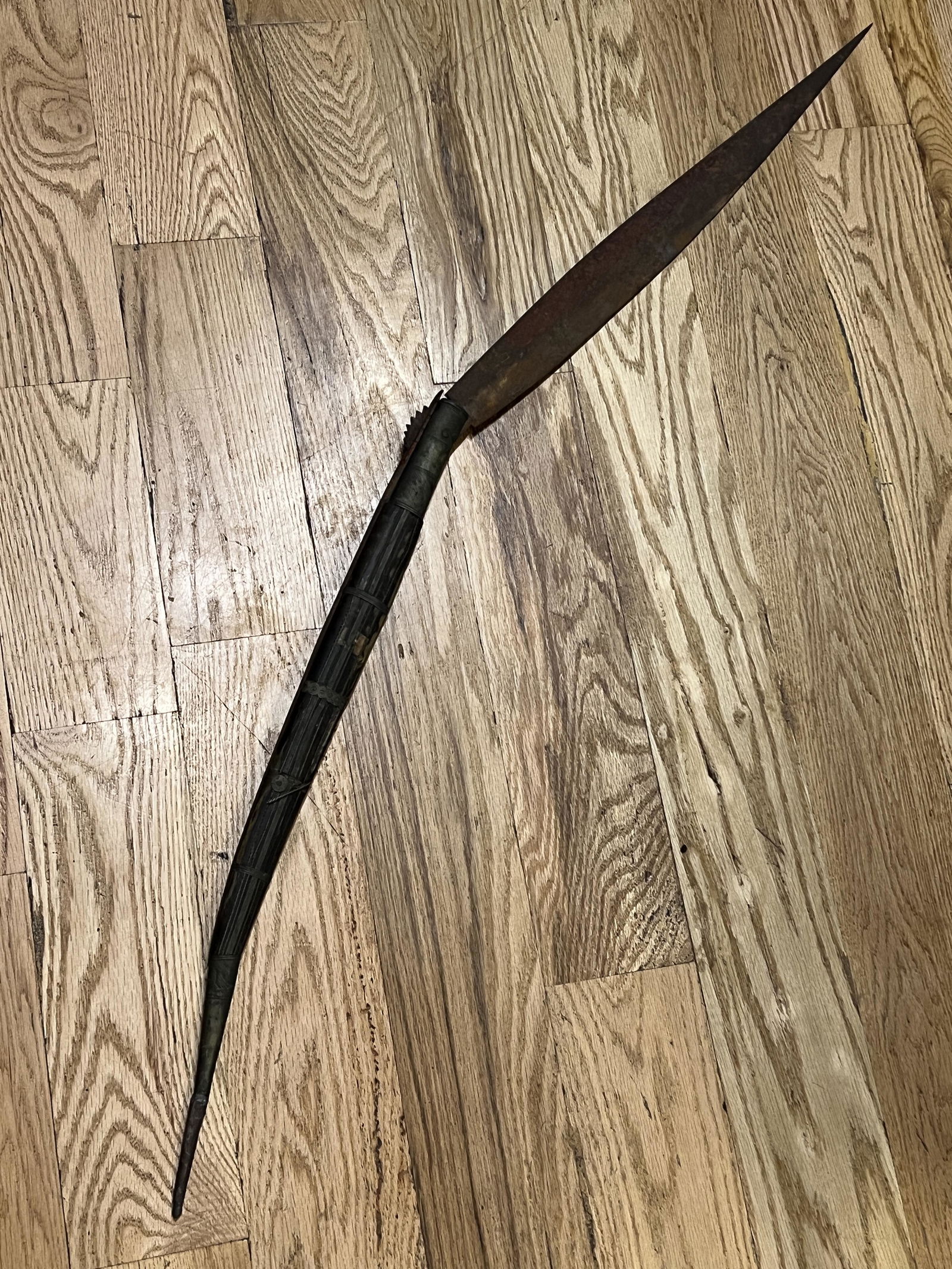 ANTIQUE NATIVE AMERICAN LARGE FOLDING HUNTING KNIFE (1 of 12)