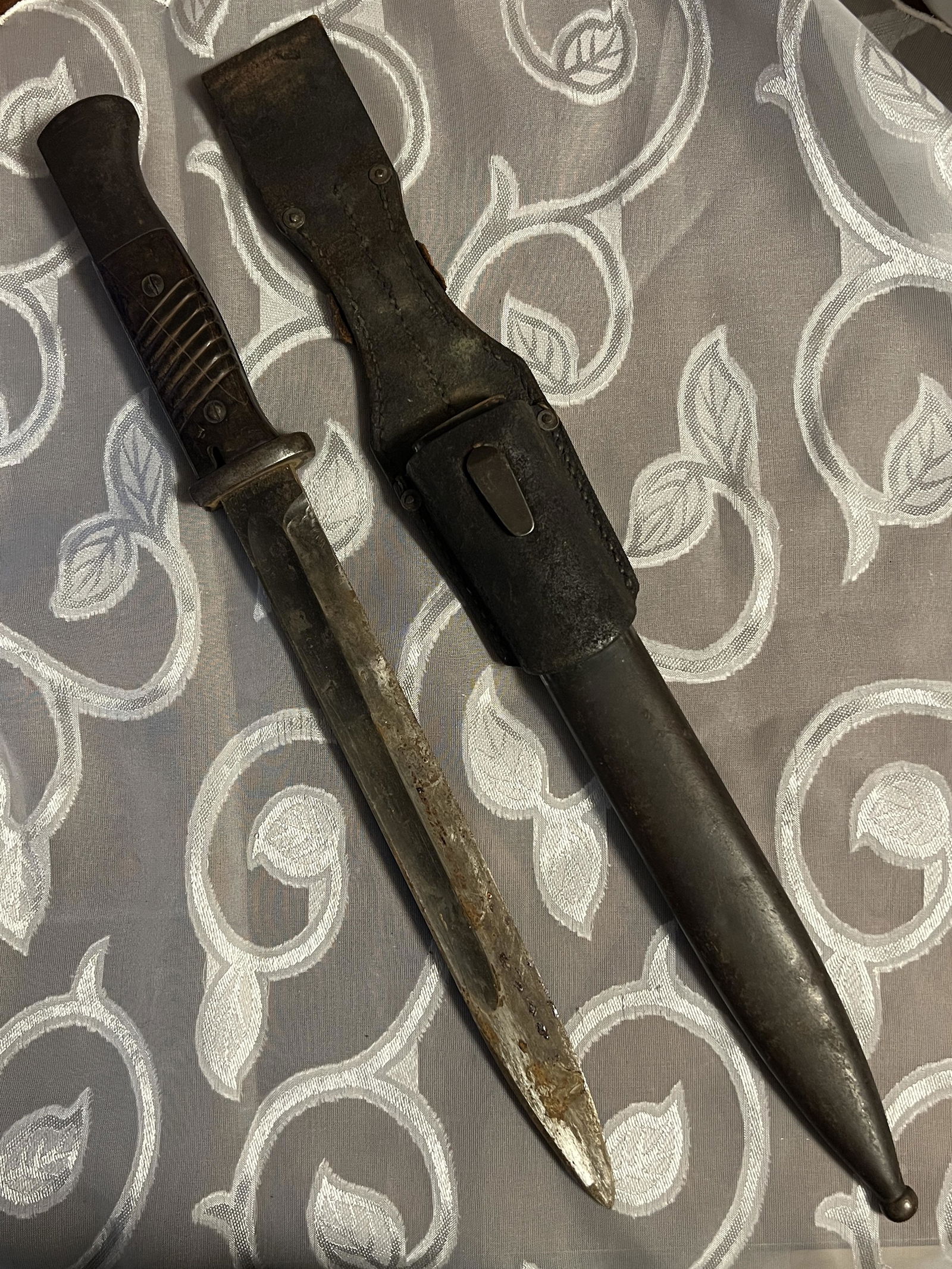 GERMAN DATED 1877 CARL EICKHORN BAYONET W/FROG SCABBARD (1 of 7)