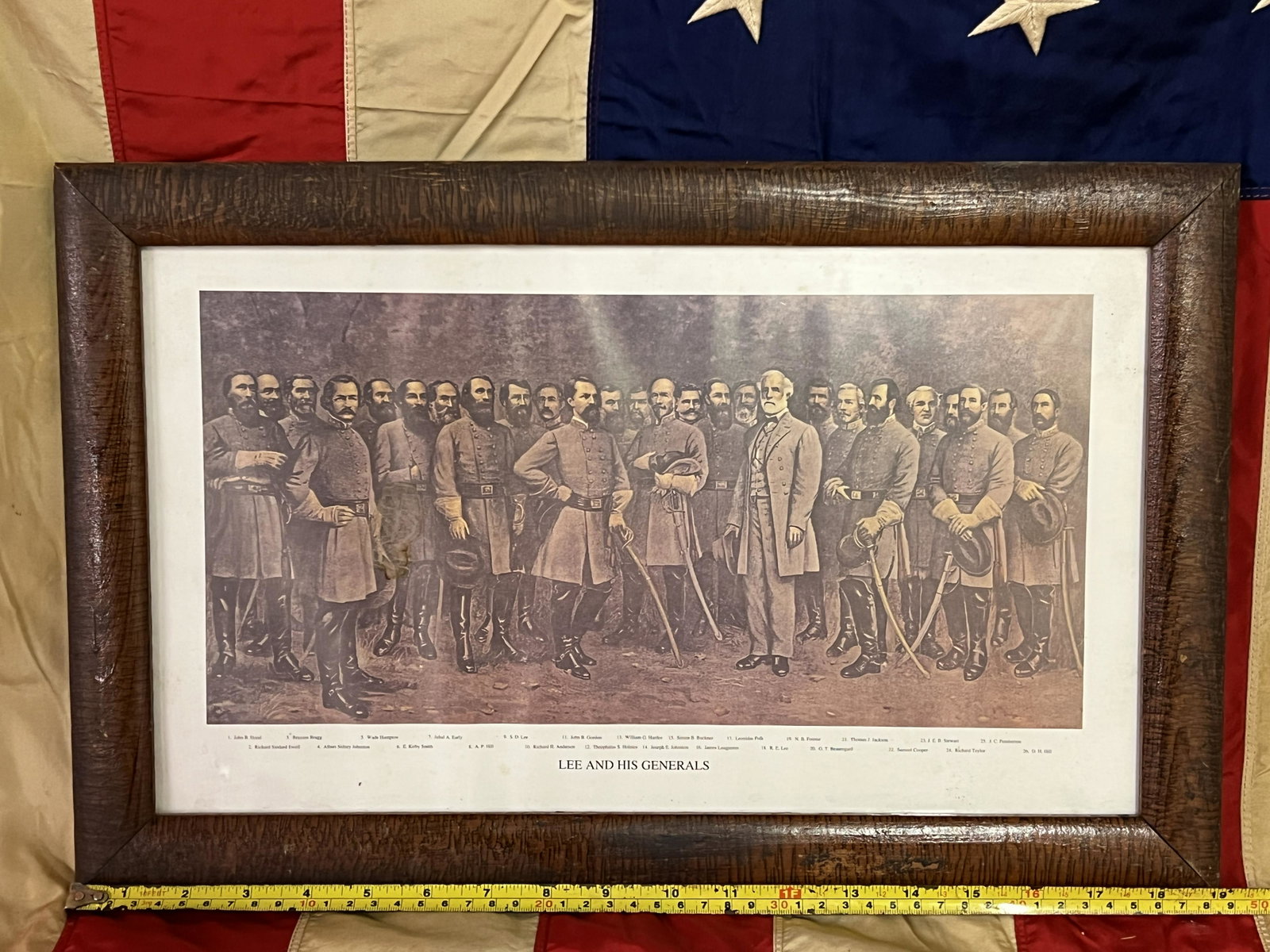 VINTAGE LEE AND HIS GENERALS FRMAED POSTER: VINTAGE LEE AND HIS GENERALS FRMAED POSTER. A GREAT FIND AND AN EXCELLENT ADDITION TO YOUR COLLECTION.