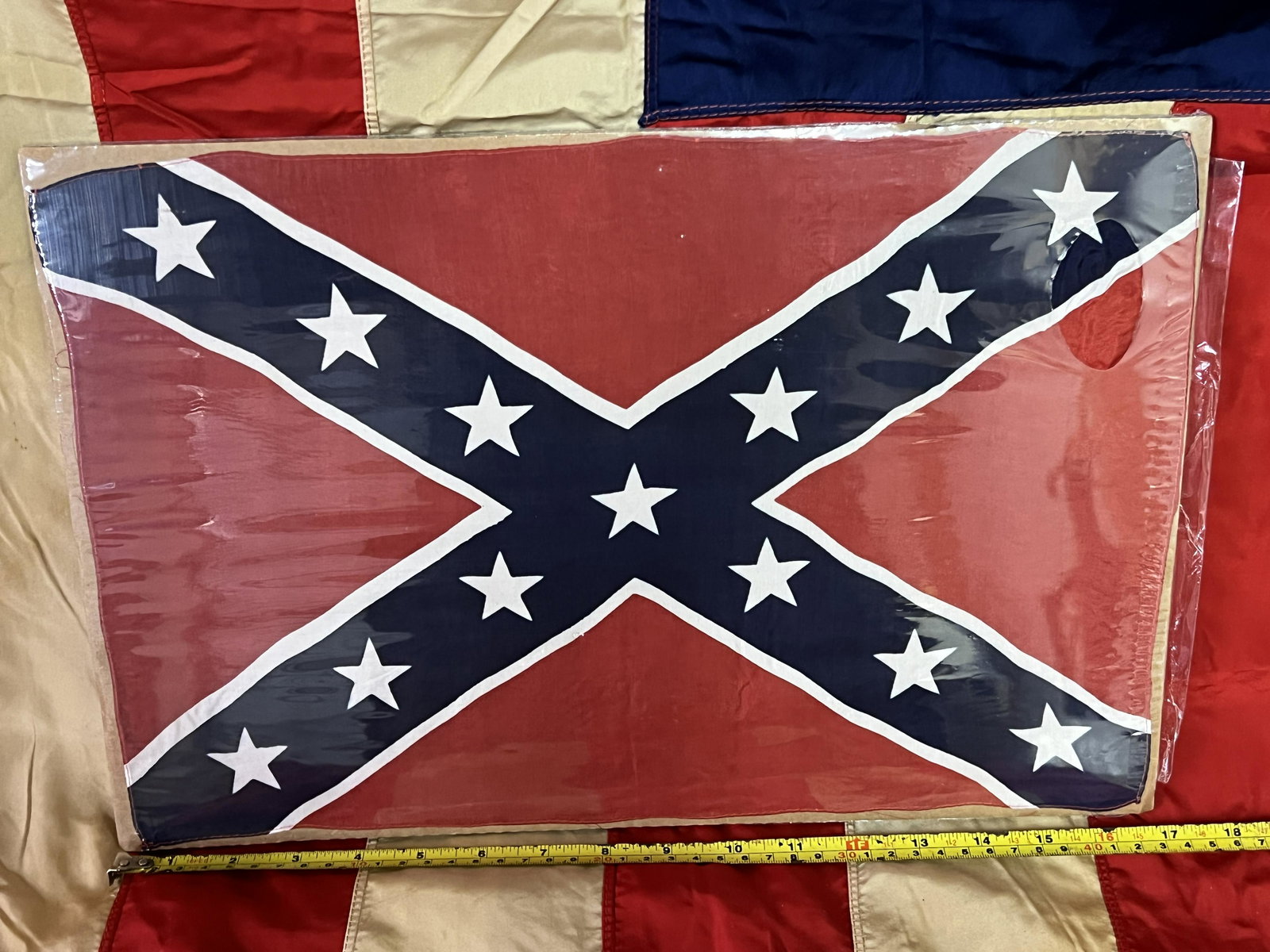 ANTIQUE OLD 13 STAR CIVIL WAR CONFEDERATE FLAG (1 of 3)