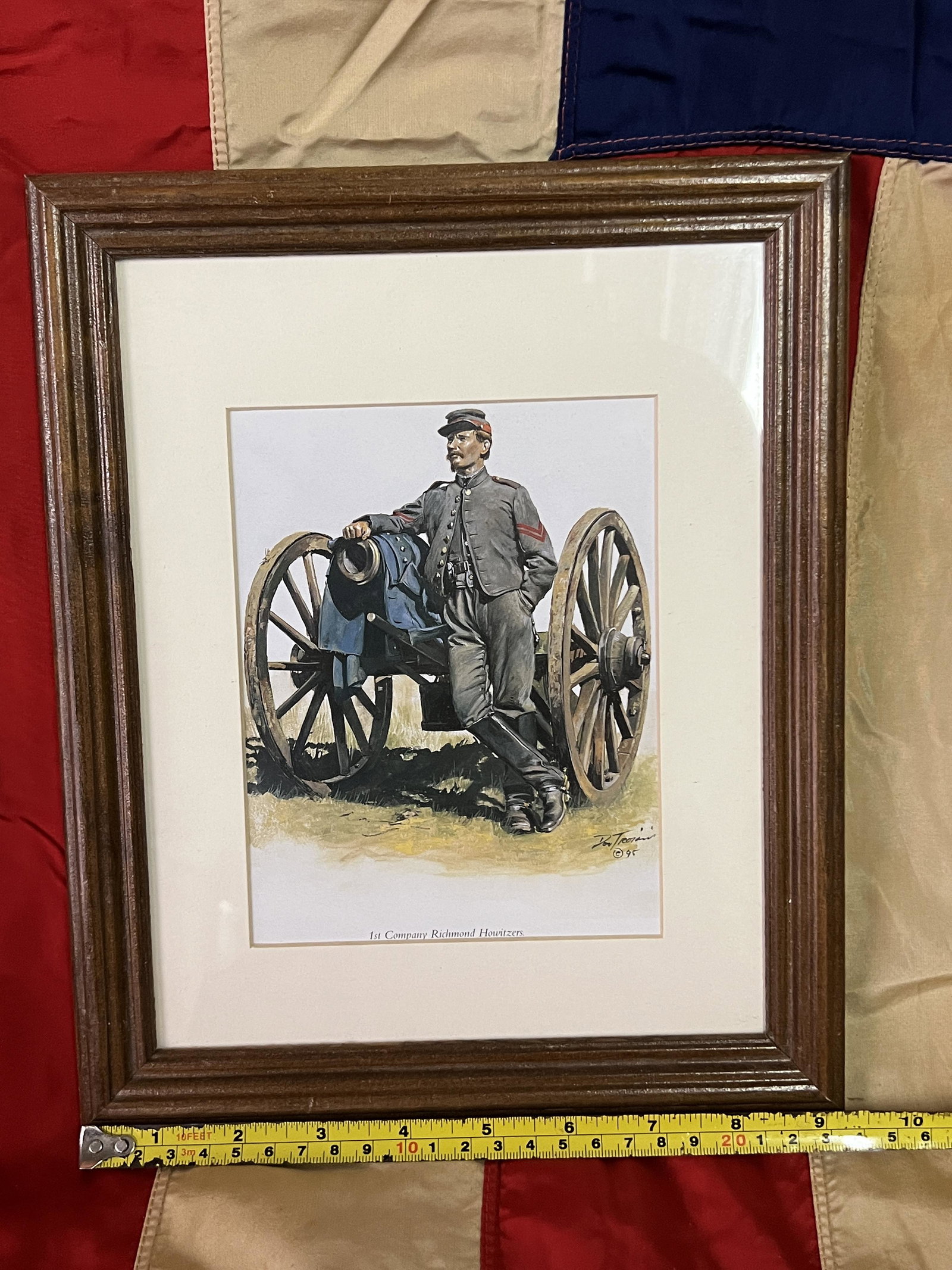 DON TROIANI 1ST COMPANY RICHMOND HOWITZERS PRINT FRAMED: DON TROIANI 1ST COMPANY RICHMOND HOWITZERS PRINT FRAMED. IN GOOD OVERALL SHAPE AND CONDITION. A GREAT FIN AND AN EXCELLENT ADDITION TO YOUR COLLECTION.