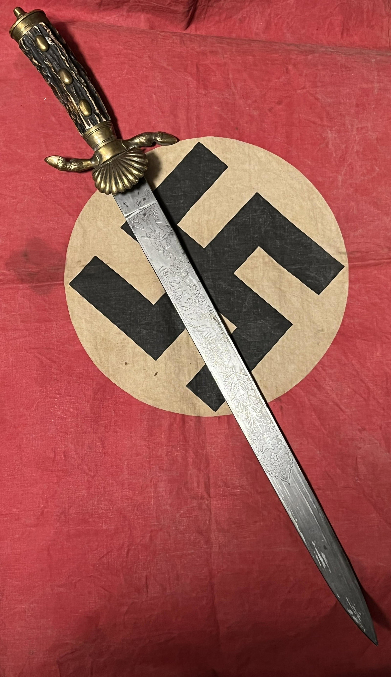 IMPERIAL GERMAN ENGRAVED BLADE HUNTING DAGGER BY MOHR & SPEYER (1 of 16)