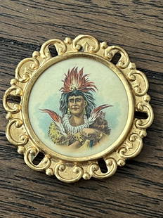 1899 REDMEN'S JUBILEE NATIVE AMERICAN BADGE: 1899 REDMEN'S JUBILEE NATIVE AMERICAN BADGE. A RARE FIND. HAS A GREAT LOOK TO IT WITH AN EXCELLENT OVERALL EYE APPEAL. A GREAT FIND AND AN EXCELLENT ADDITION TO YOUR COLLECTION.