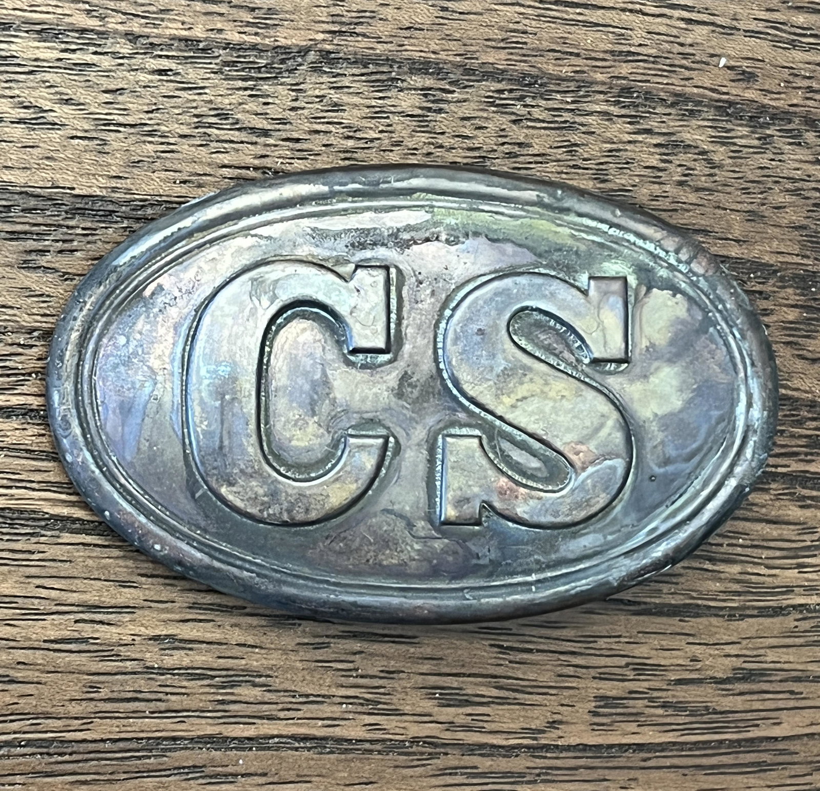 RARE CIVIL WAR CONFEDERATE C.S. BELT BUCKLE: RARE CIVIL WAR CONFEDERATE C.S. BELT BUCKLE. IT IS IN MINT OVERALL SHAPE AND CONDITION WITH A BEAUTIFUL OVERALL PATINA. HAS A GREAT LOOK TO IT WITH AN EXCELLENT OVERALL EYE APPEAL. PLEASE VIEW ALL DET