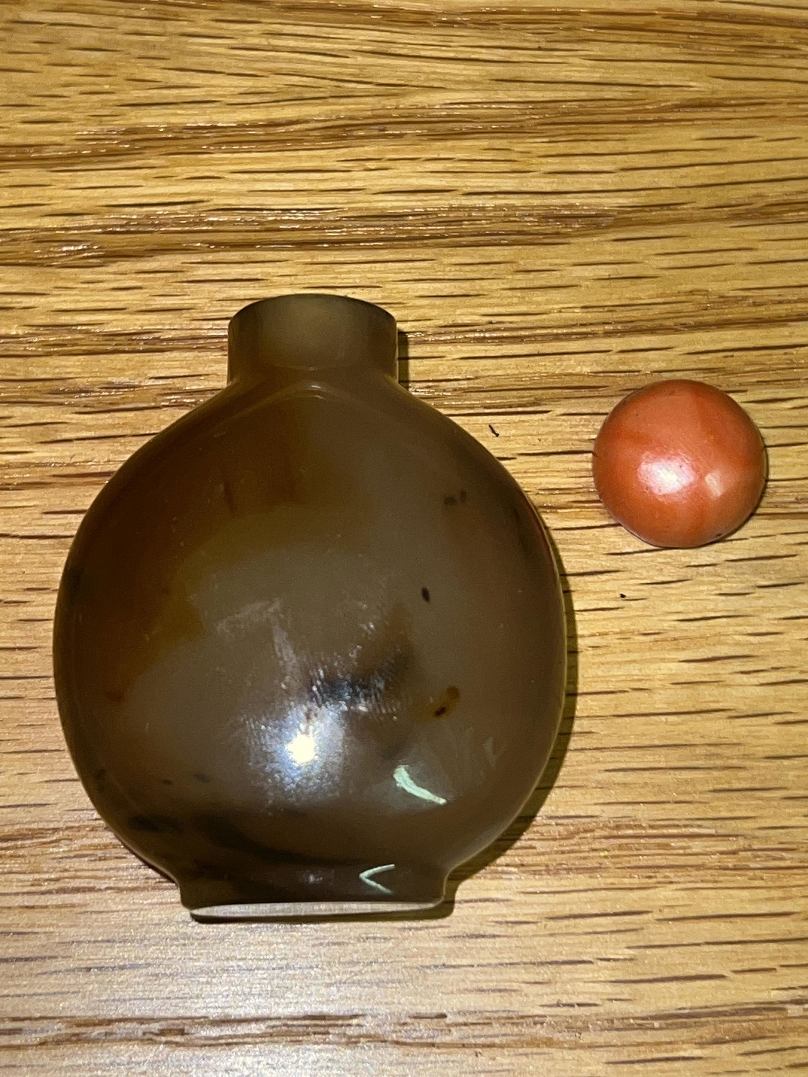 ANTIQUE JAPANESE GLASS SNUFF BOTTLE (1 of 2)