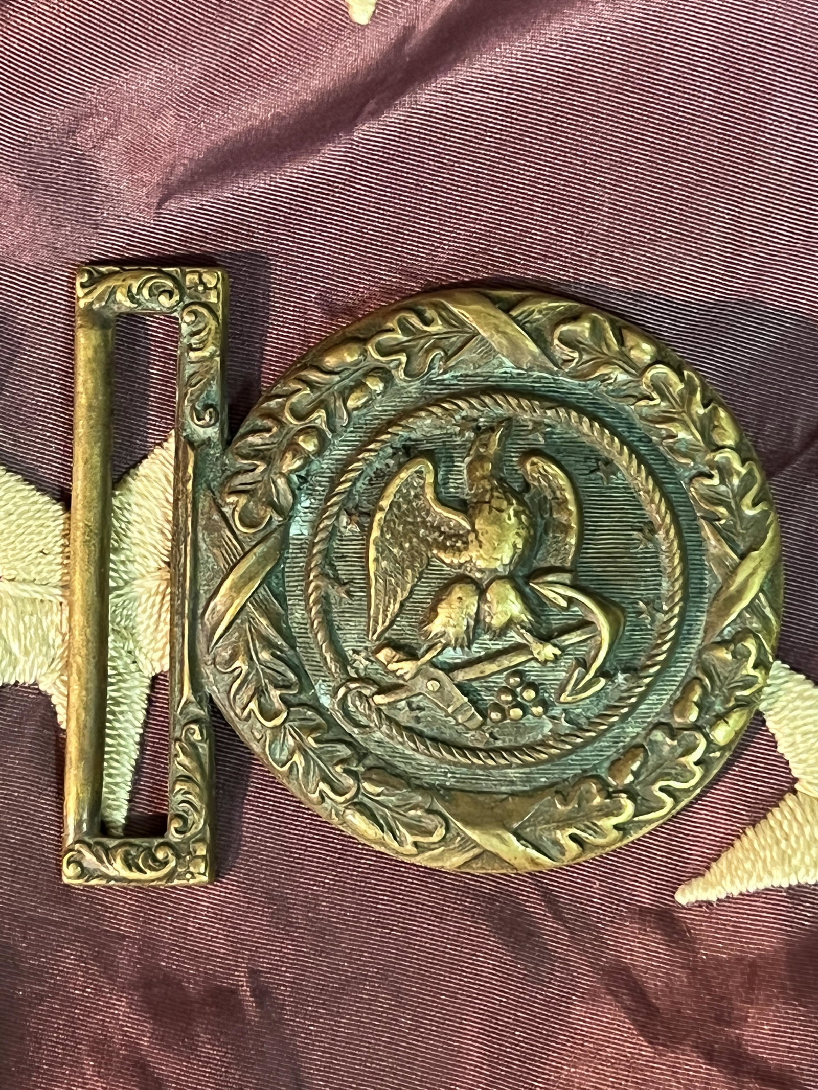 RARE CIVIL WAR CONFEDERATE NAVY BELT BUCKLE: RARE CIVIL WAR CONFEDERATE NAVY BELT BUCKLE. A RARE FIND. HAS A GREAT LOOK TO IT WITH AN EXCELLENT OVERALL EYE APPEAL. A GREAT FIND AND AN EXCELLENT ADDITION TO YOUR COLLECTION.