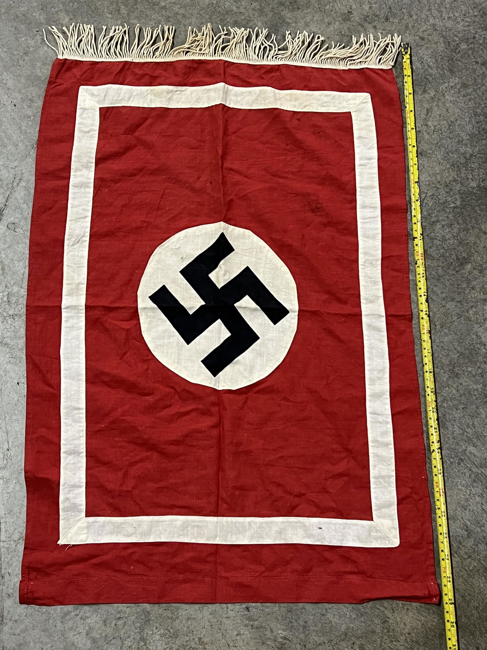 WW2 GERMAN NSDAP POLITICAL BUILDING FLAG: WW2 GERMAN NSDAP POLITICAL BUILDING FLAG. A RARE FIND. IT IS IN MINT OVERALL SHAPE AND CONDITION WITH A BEAUTIFUL OVERALL PATINA. HAS A GREAT LOOK TO IT WITH AN EXCELENT OVERALL EYE APPEAL. A GREAT FI