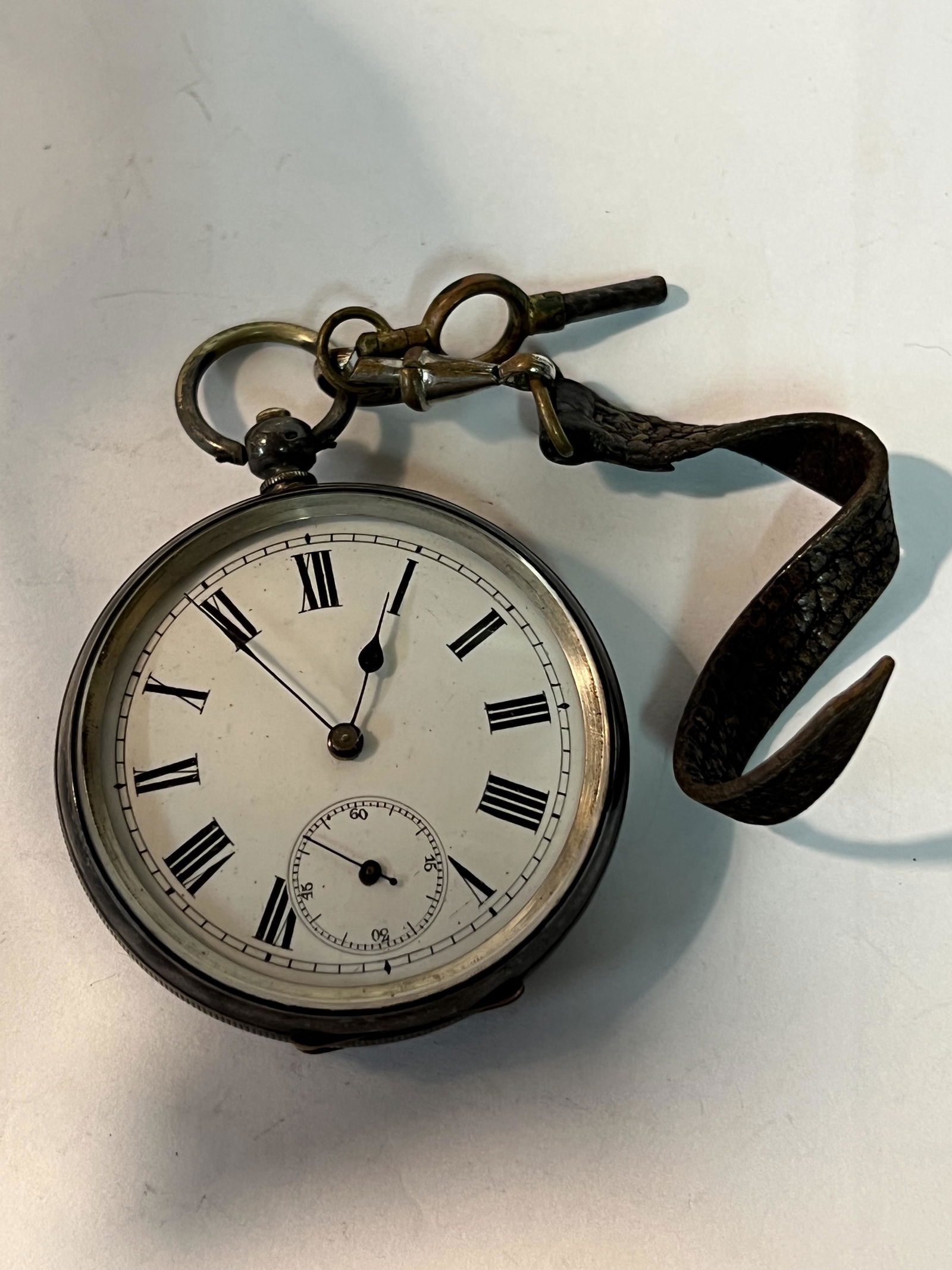 CIVIL WAR ERA 800 SILVER KEY-WIND POCKET WATCH (1 of 7)