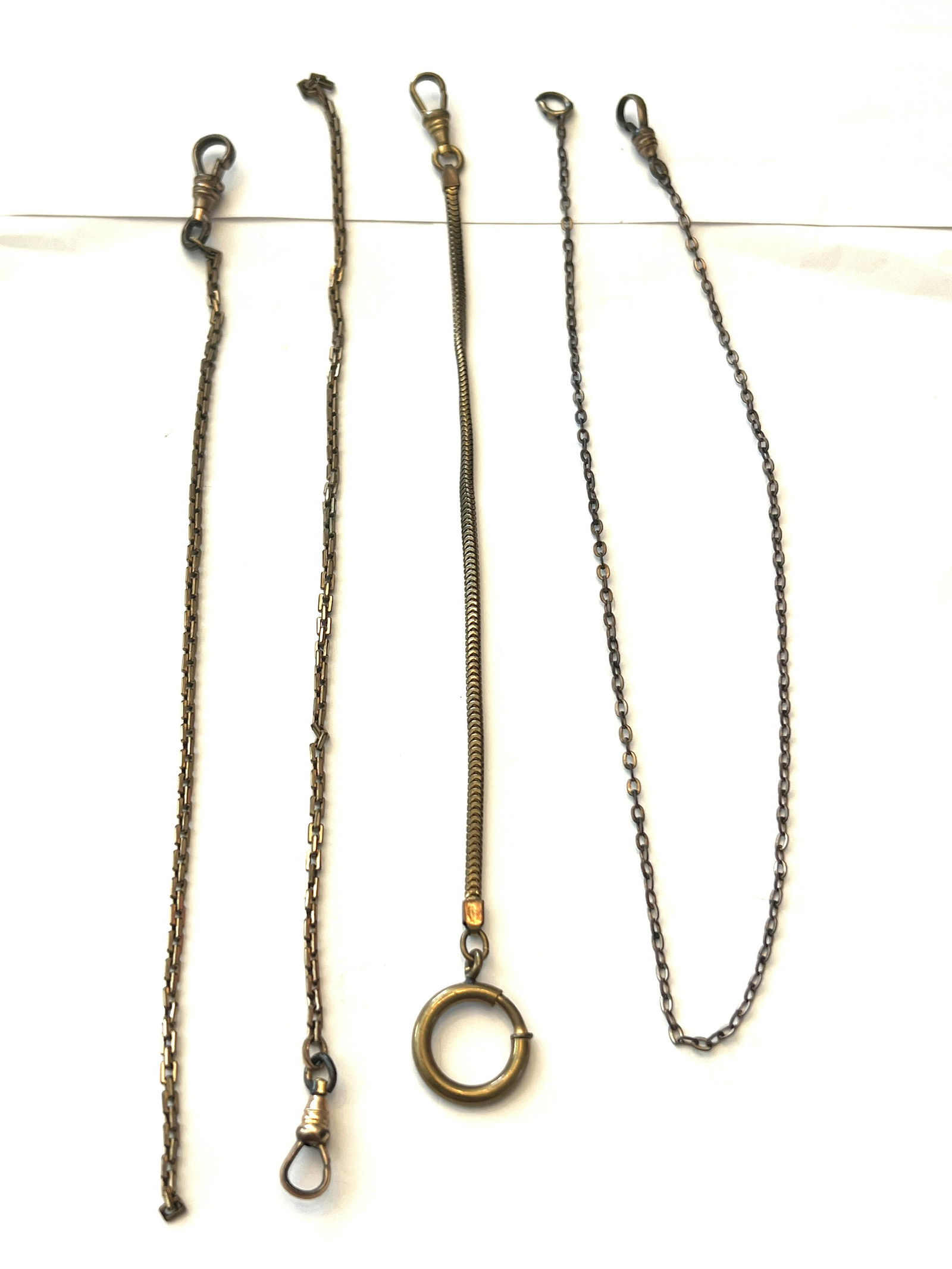 LOT OF VICTORIAN GOLD FILLED POCKET WATCH CHAINS (1 of 3)