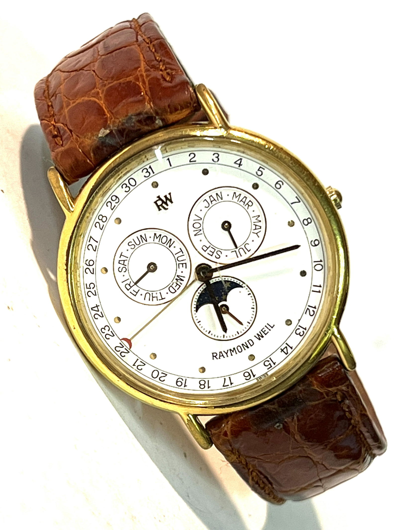 MENS RAYMOND WEIL MOONPHASE CHRONOGRAPH WRISTWATCH (1 of 6)