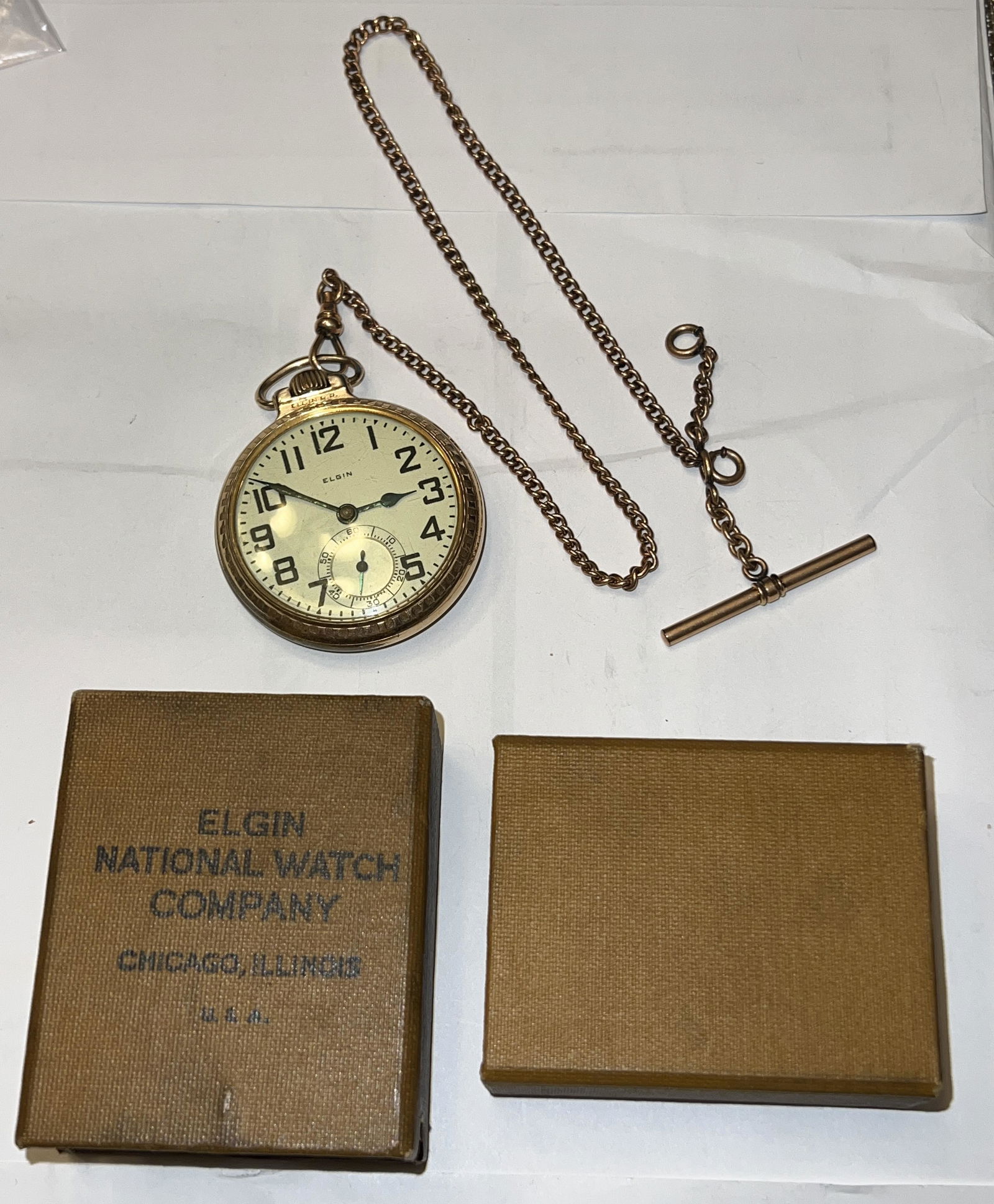 ELGIN NATL. WATCH CO. RAILROAD POCEKT WATCH W/ORIG. BOX (1 of 6)