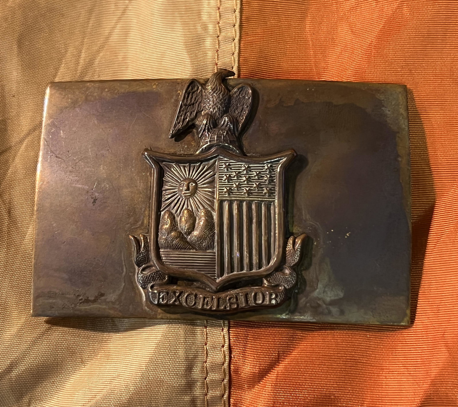 RARE CIVIL WAR NY OFFICER BELT BUCKLE: RARE CIVIL WAR NY OFFICER BELT BUCKLE. IT IS IN MINT OVERALL SHAPE AND CONDITION WITH A BEAUTIFUL OVERALL PATINA. A GREAT FIND AND AN EXCELLENT ADDITION TO YOUR COLLECTION.