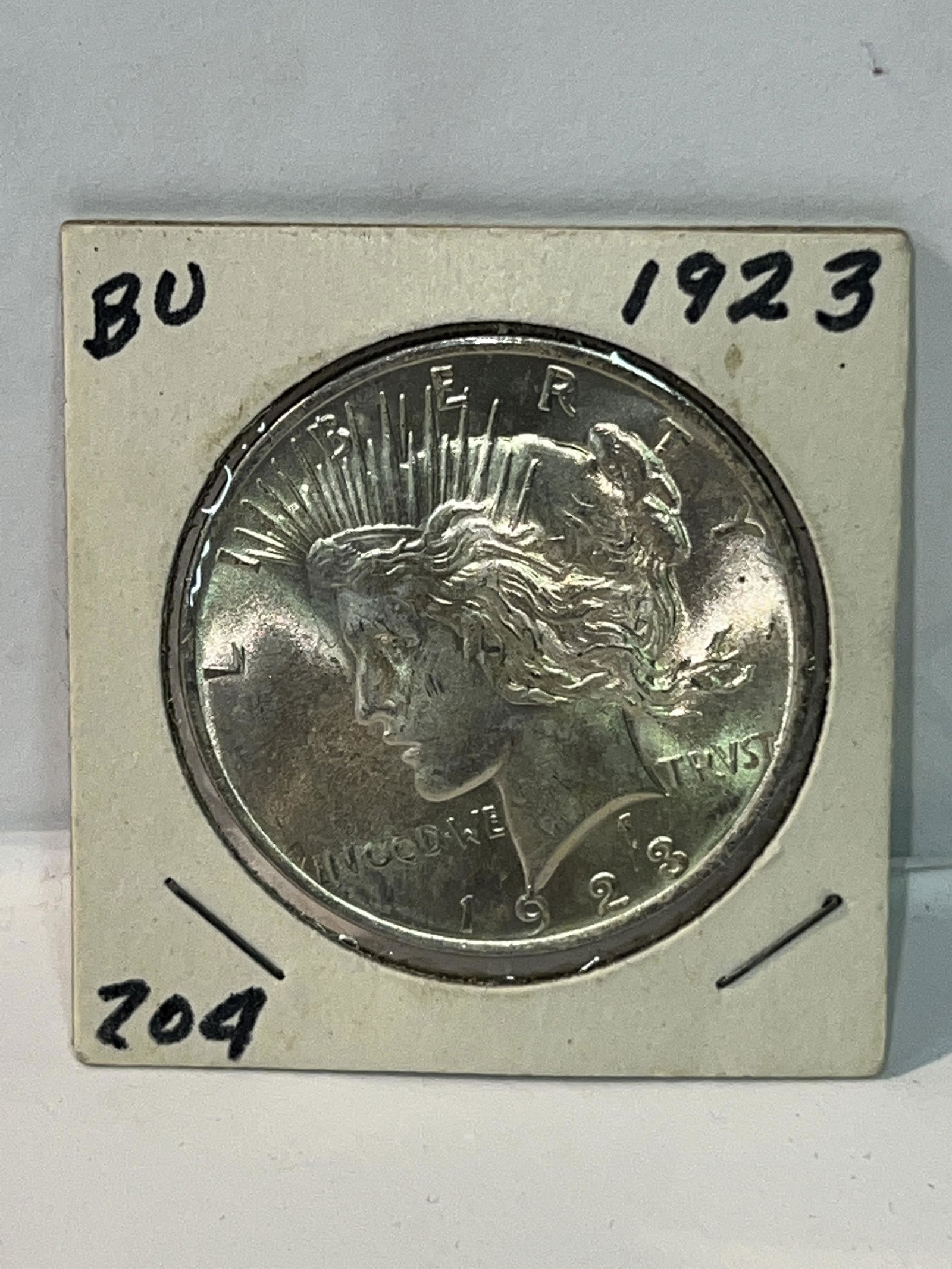 BU 1923 $1 SILVER PEACE DOLLAR (1 of 2)