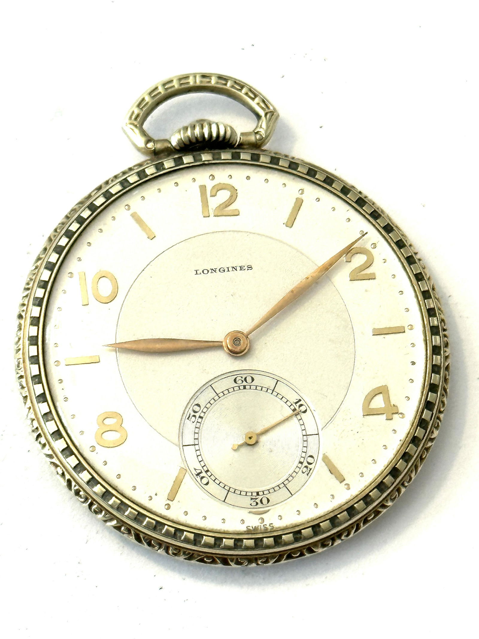 14K GOLD FILLED LONGINES MENS POCKET WATCH (1 of 7)