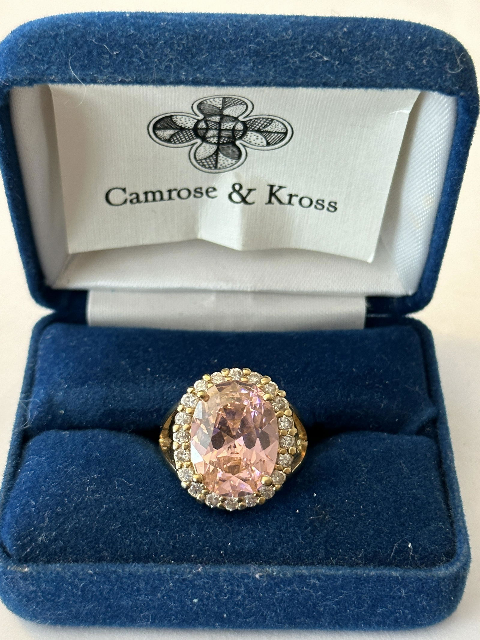 CAMROSE AND KROSS STERLING SILVER & 18K GOLD RING SZ 7.5 (1 of 4)