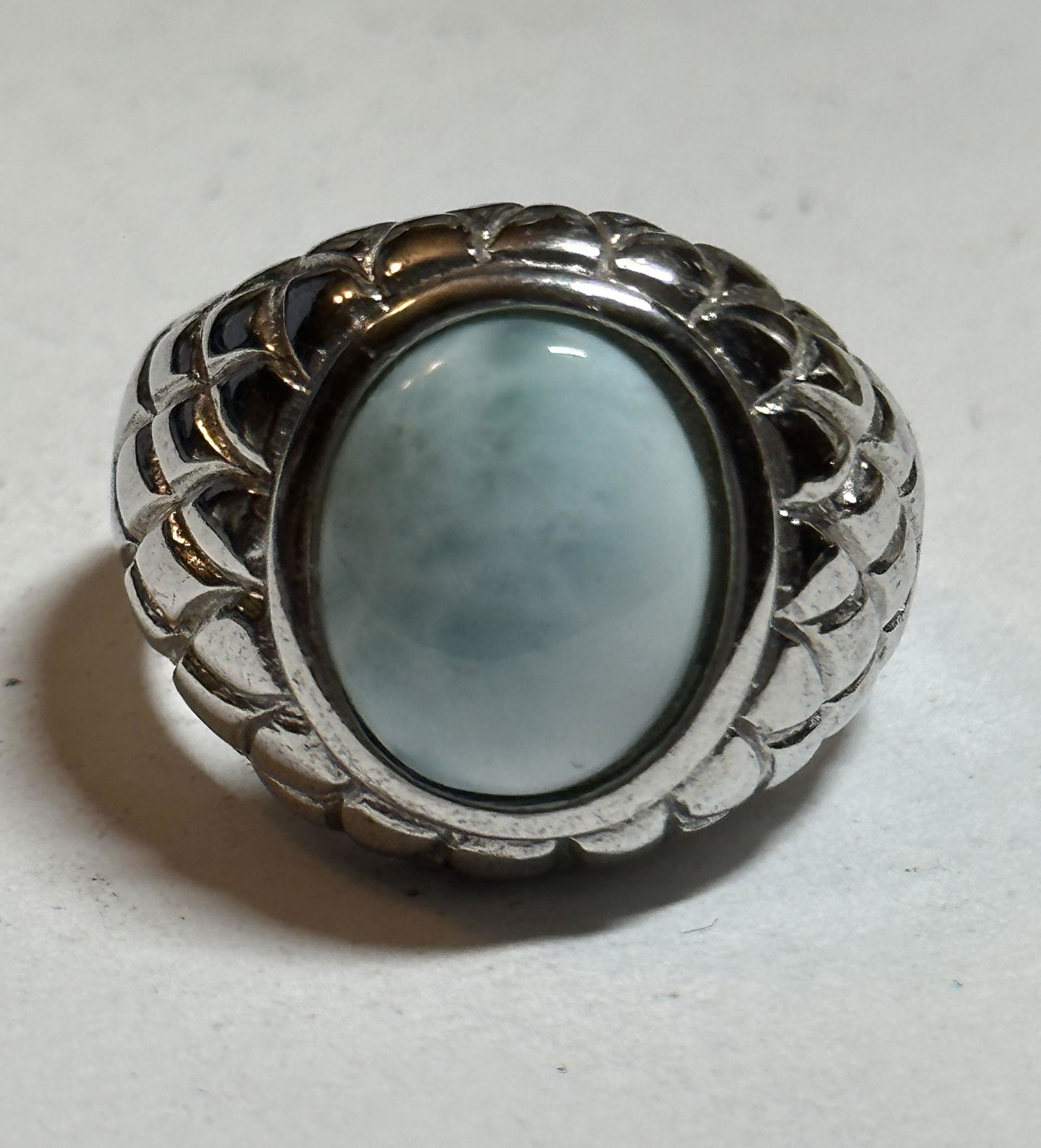 STERLING SILVER GEMSTONE COCKTAIL RING SZ 7 (1 of 3)
