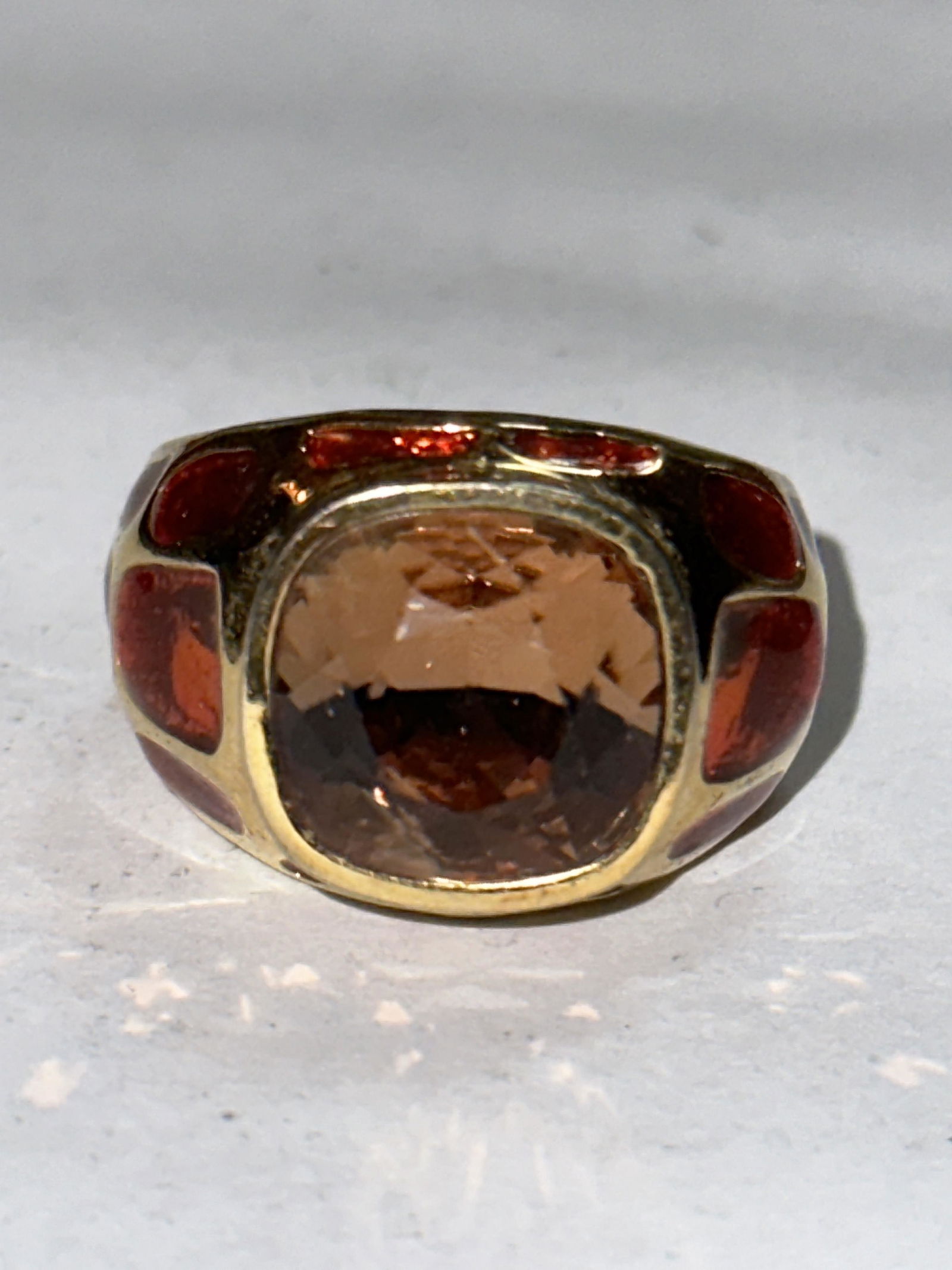 DESIGNER JOAN RIVERS COCKTAIL RING SZ 7 (1 of 4)