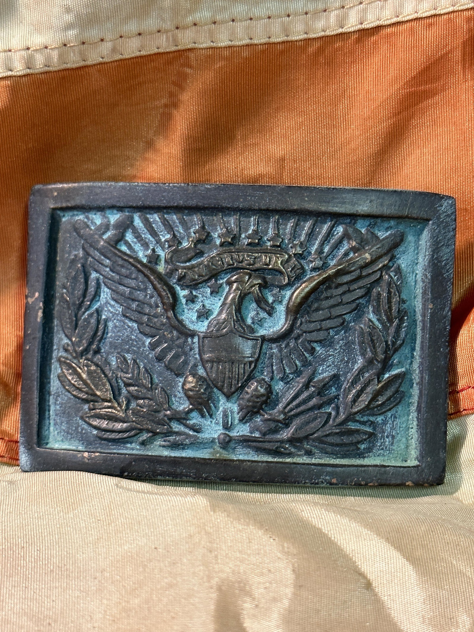RARE M1858 CIVIL WAR CAVALRY OFFICER BELT BUCKLE: RARE M1858 CIVIL WAR CAVALRY OFFICER BELT BUCKLE. IT IS IN MINT OVERALL SHAPE AND CONDITION WITH A BEAUTIFUL OVERALL PATINA. HAS A GREAT LOOK TO IT WITH AN EXCELLENT OVERALL EYE APPEAL. PLEASE VIEW AL