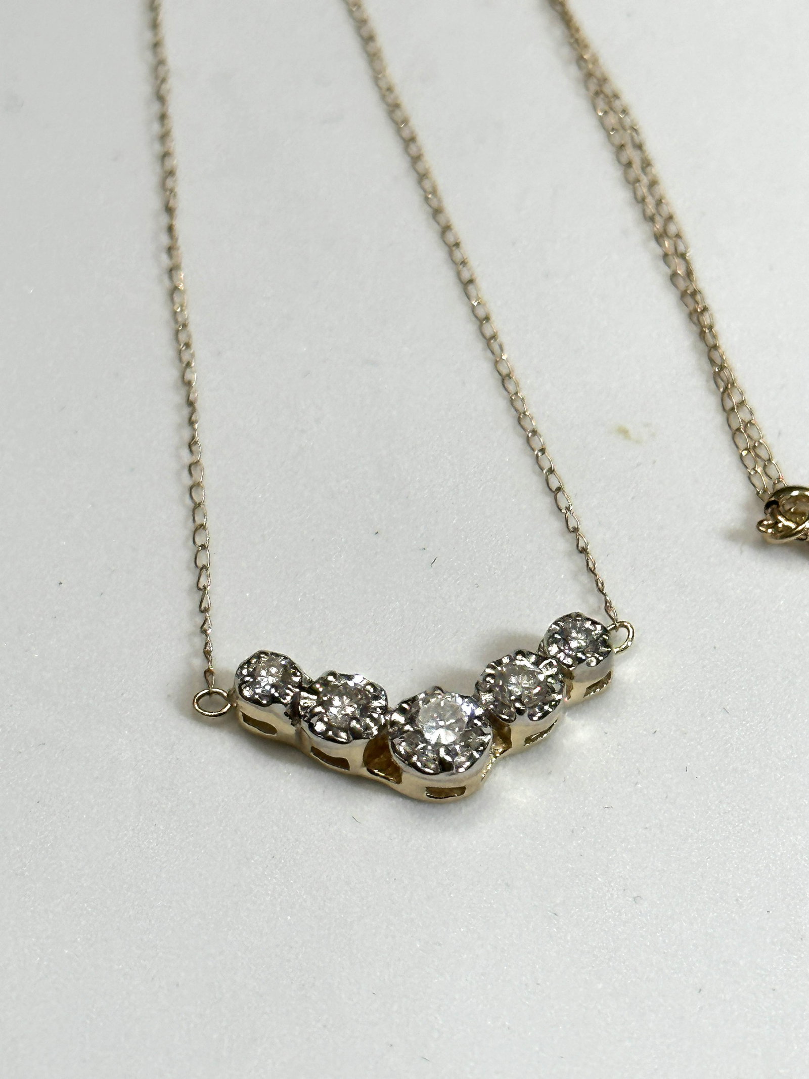 ESTATE 14K GOLD 0.75 TCW VS2,G DIAMONDS COCKTAIL PENDANT NECKLACE (1 of 3)