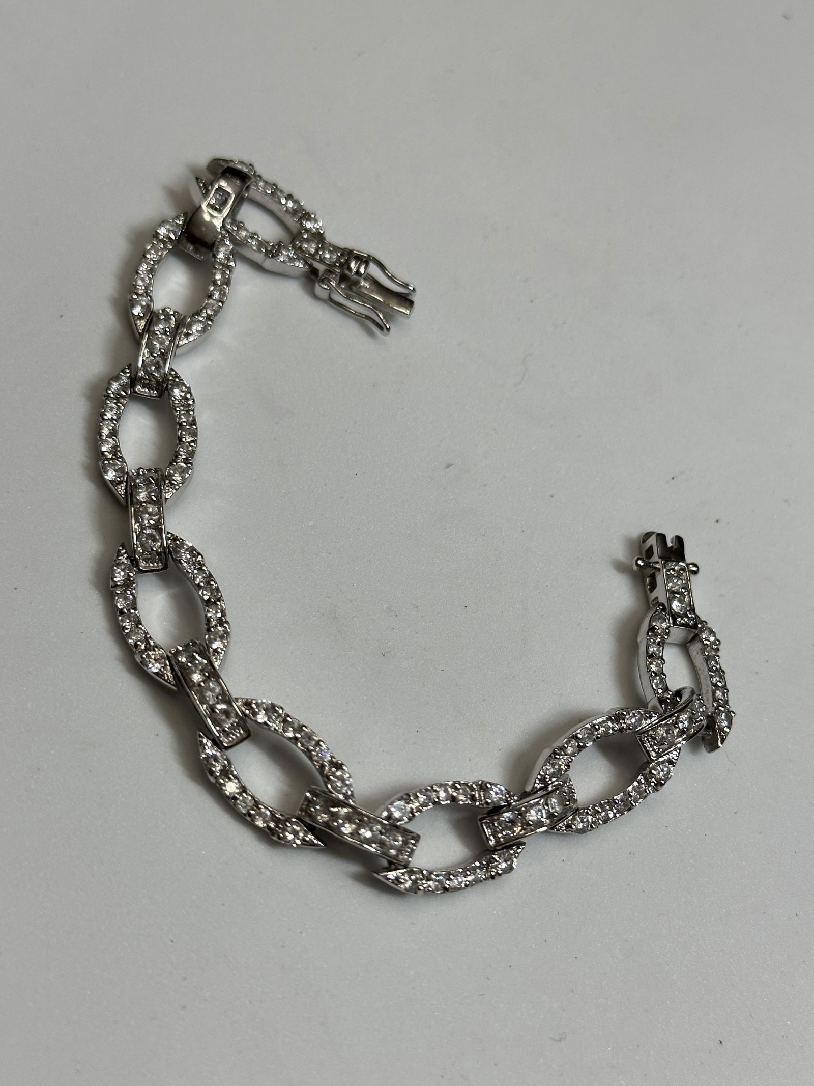 ESTATE STERLING SILVER DESIGNER LINK BRACELET (1 of 4)